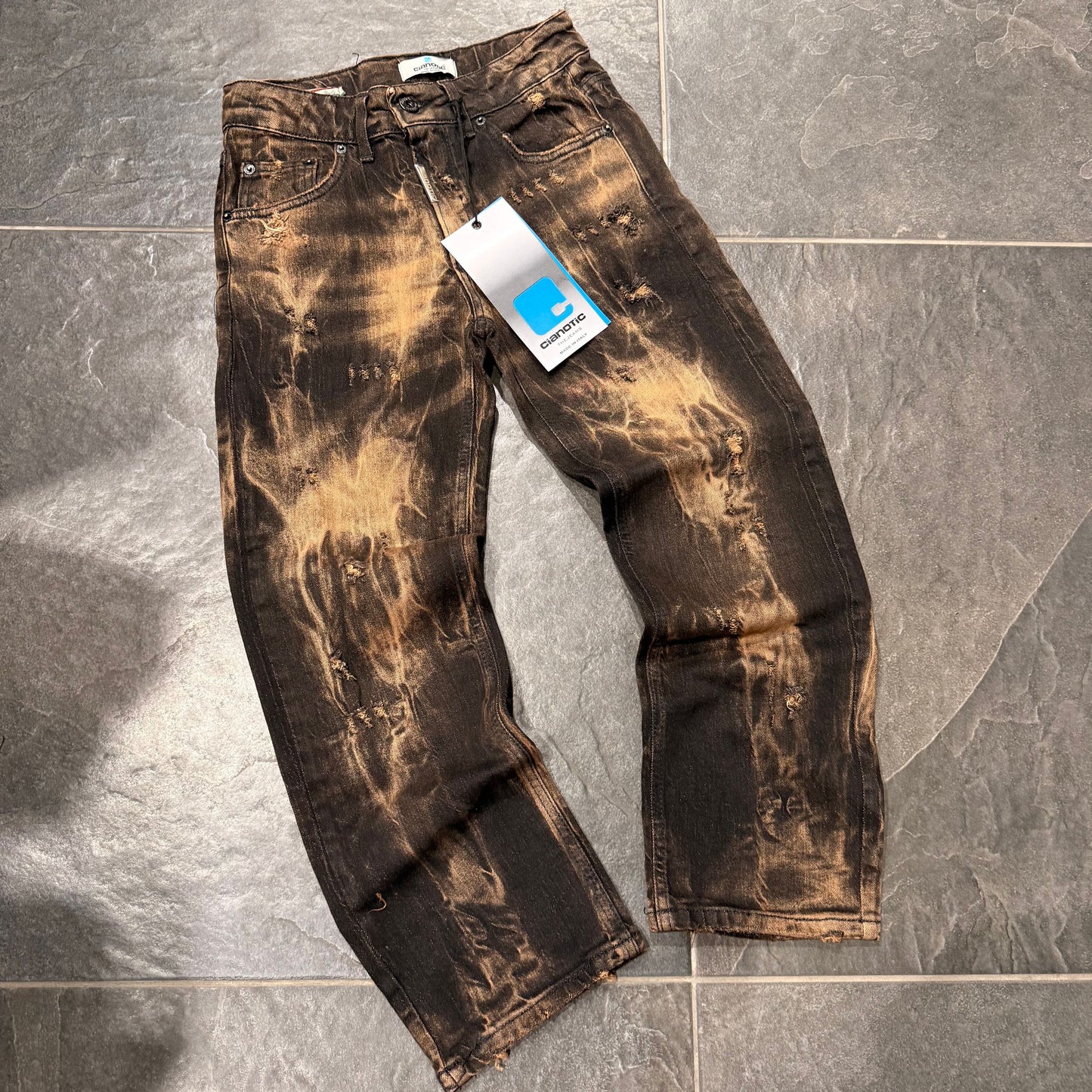 CB BAGGY SCOTT SABBIATO BLACK - JEANS BIMBO - CIANOTIC