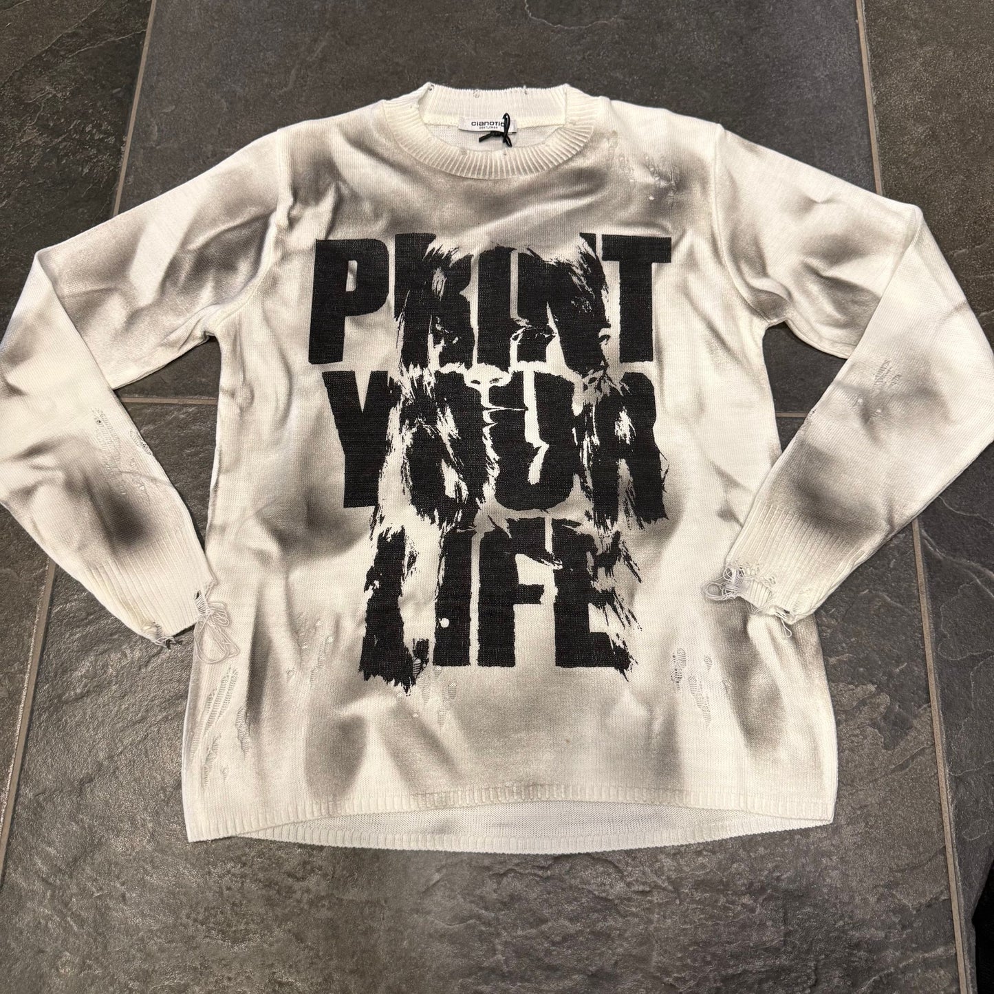 CB ML/LIFE MAGLIA IN FILO BIMBO PANNA - maglieria bimbo - CIANOTIC