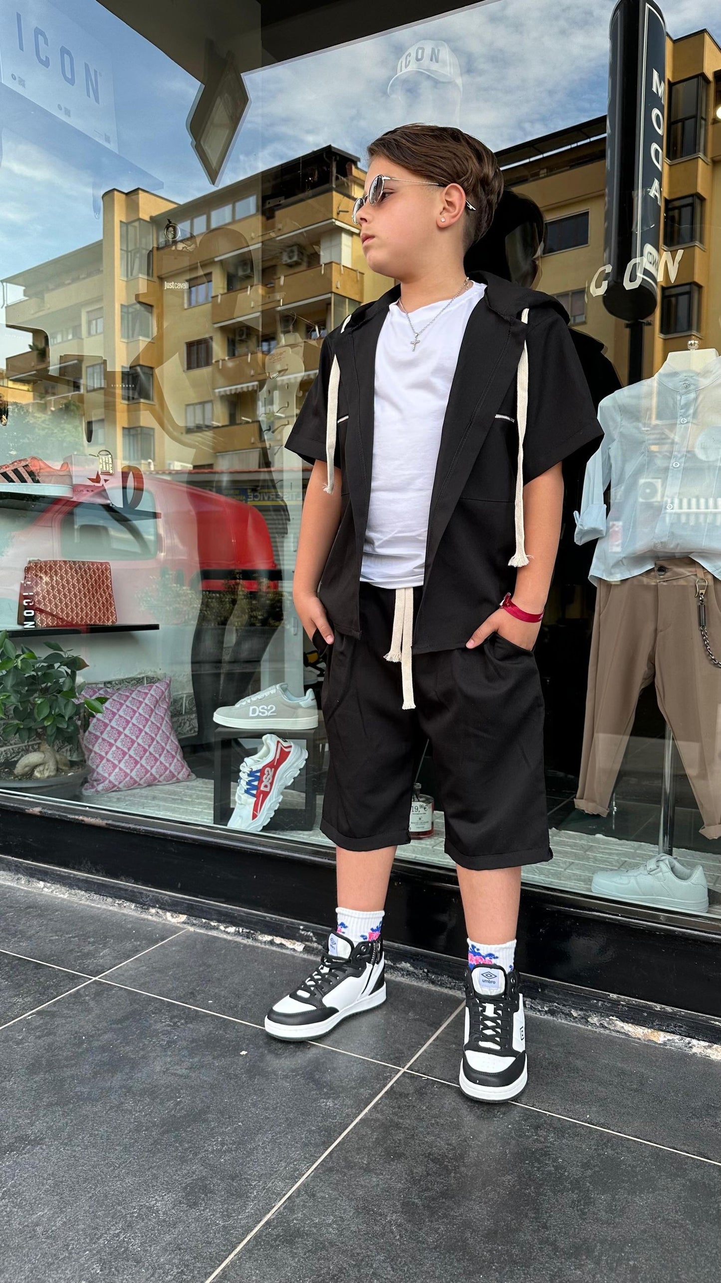 1085 COORDINATO BIMBO NERO - Coordinato bimbo/junior -