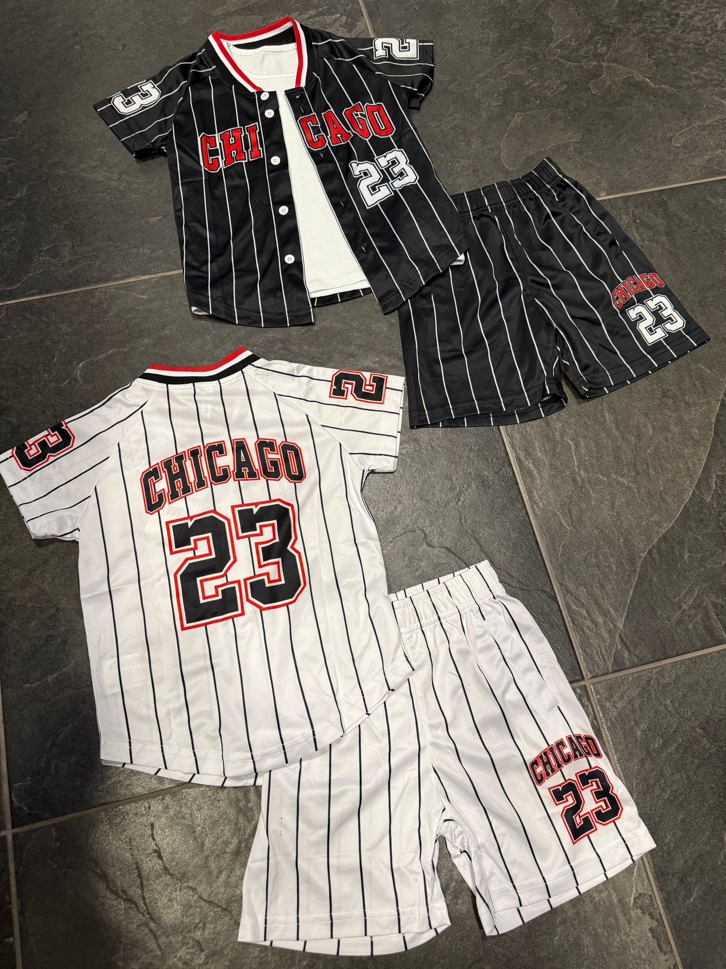 LL-1789 COMPLETO CHICAGO NERO - Completo bimbo -