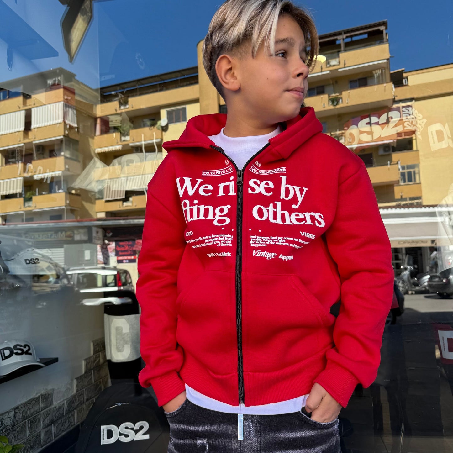 F/RISE FELPA JUNIOR ROSSA - felpa bimbo - CIANOTIC