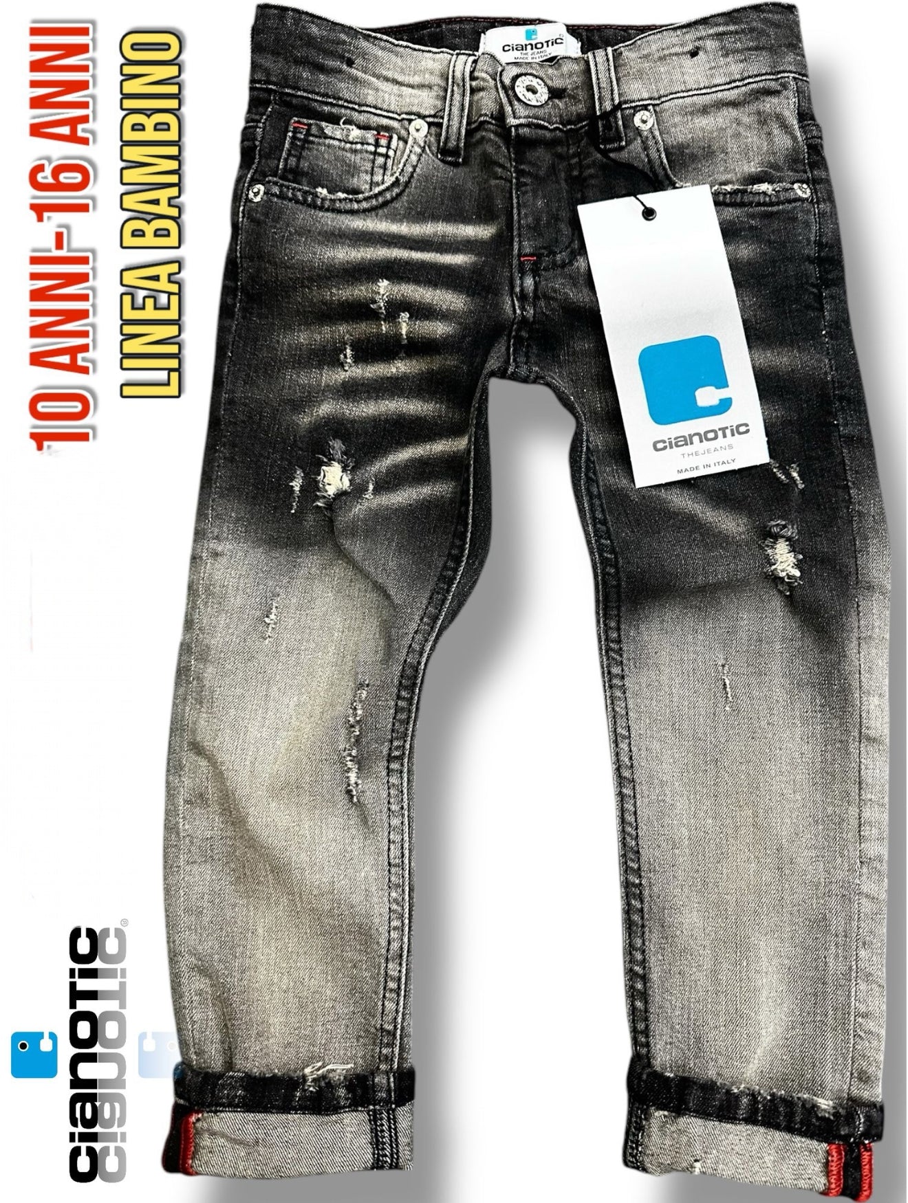 CB PANAMA BLACK - JEANS BIMBO - CIANOTIC