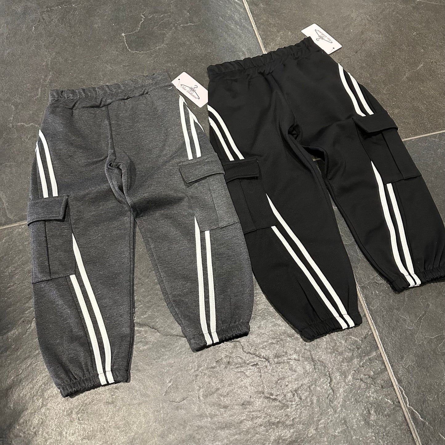 24360 PANTATUTA CARGO NERO - Pantaloni bimbo - new collection