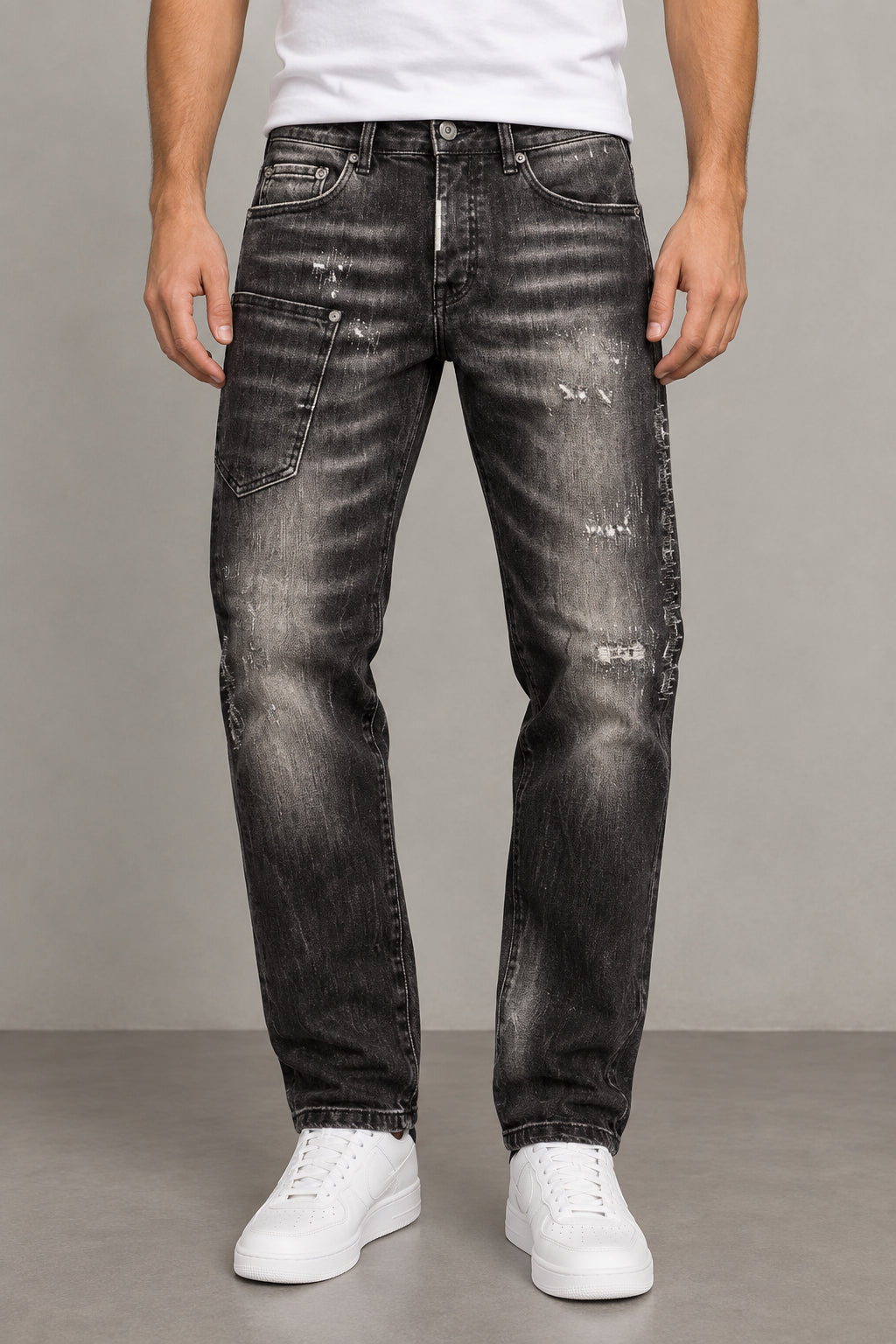 NEV FIT C03 BLACK - Jeans uomo - CIANOTIC