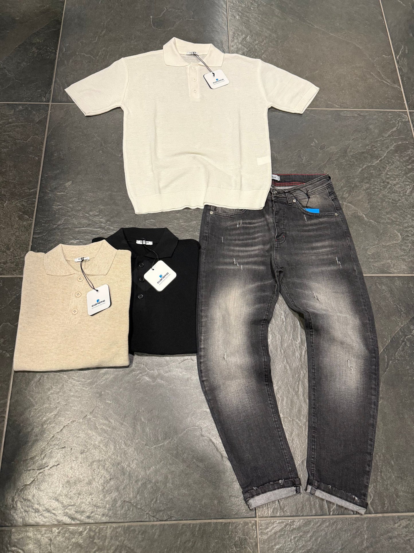 POLO BASIC REGULAR PANNA - T-Shirt e Polo - CIANOTIC