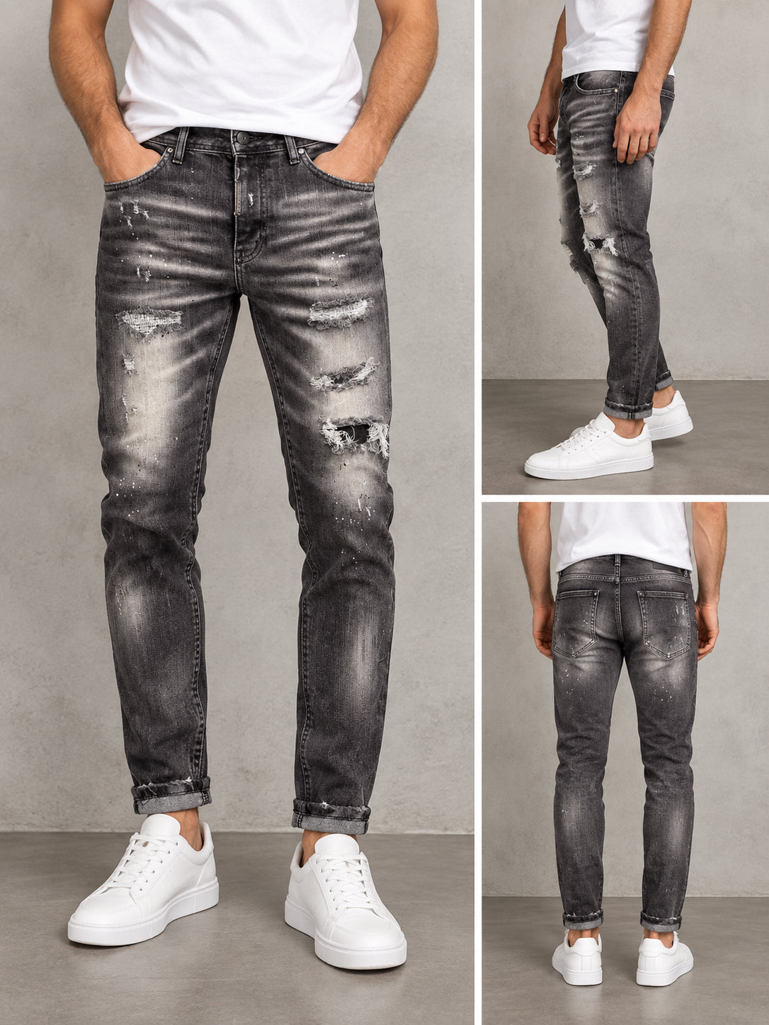 NEW FIT MATTIHEW BLACK 2 - Jeans uomo - CIANOTIC
