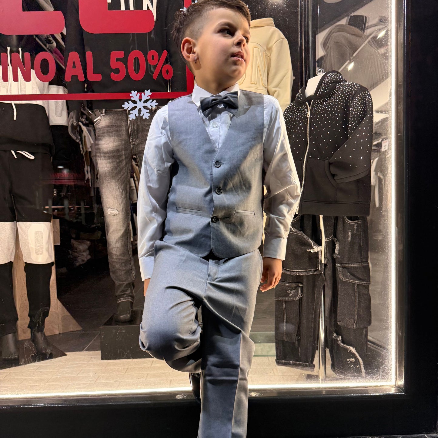 COMPLETO CLASSICO BIMBO GRIGIO - Completi classici bimbo -