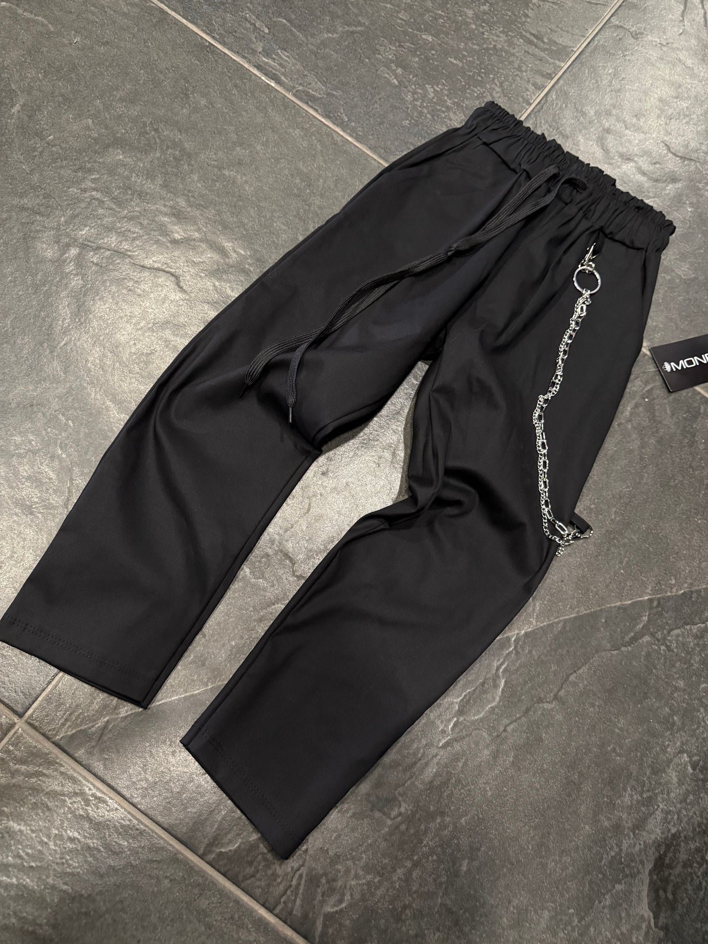 2828 PANTALONE NERO BIMBO - Pantaloni bimbo -