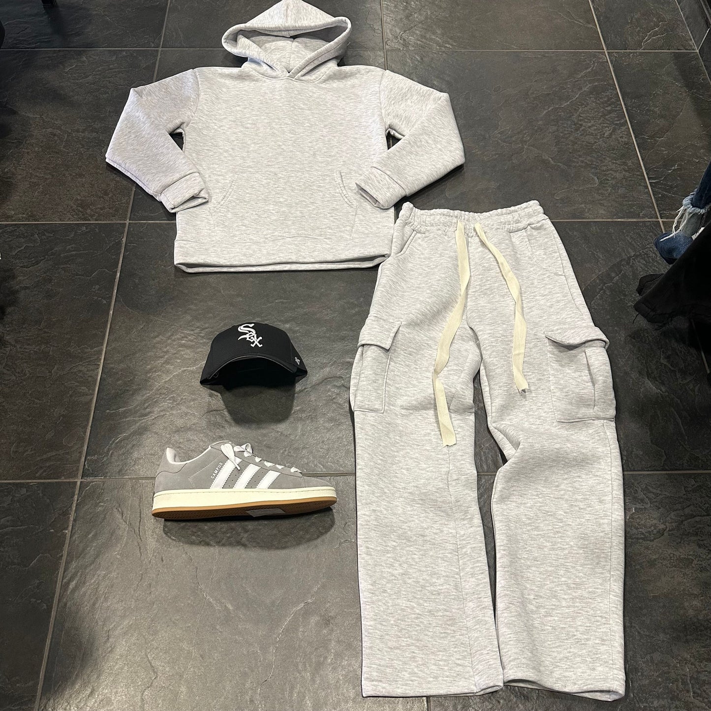 2972 PANTATUTA CARGO GRIGIO NIKE - pantatuta uomo - LUKAS KIMI