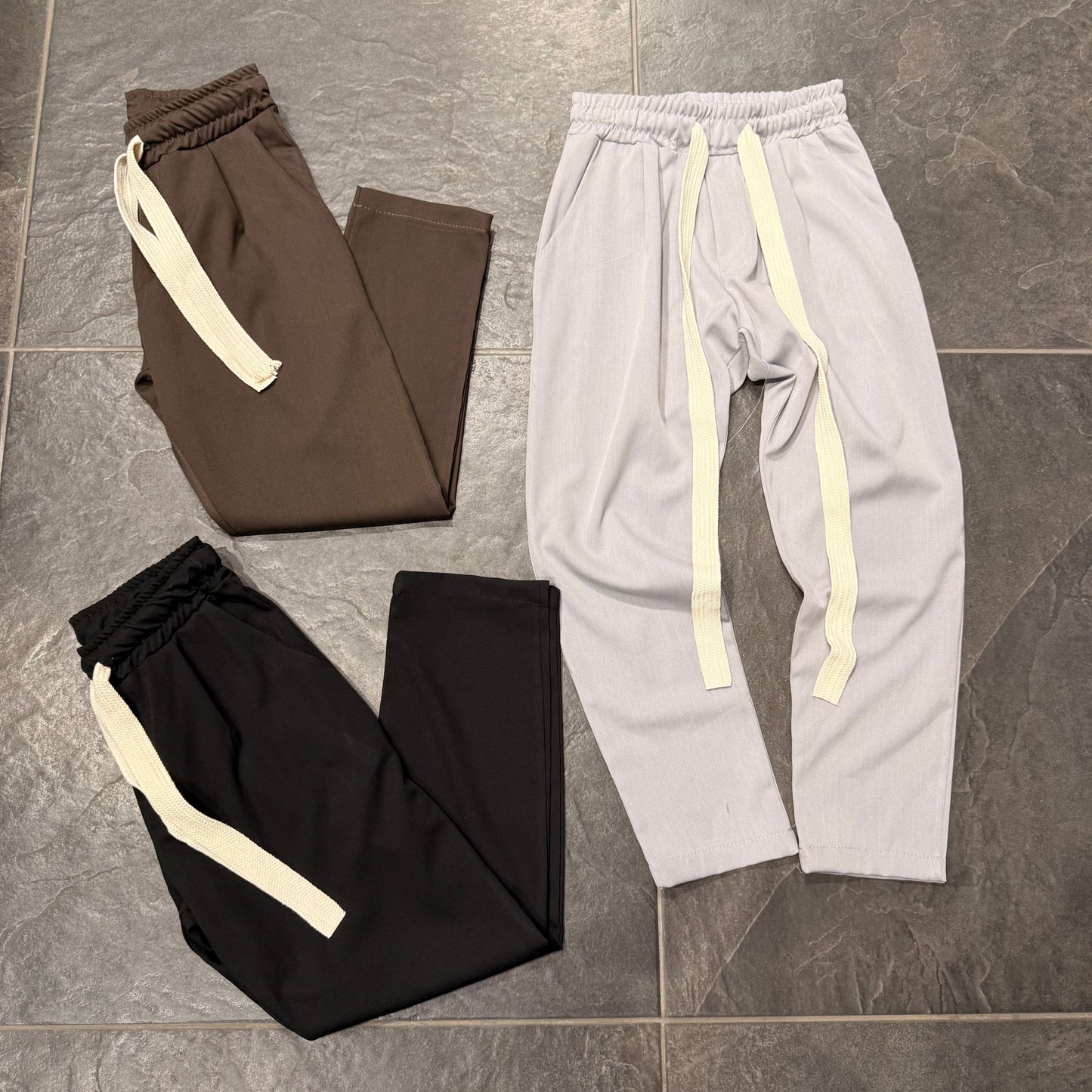 K609 PANTALONE BIMBO GRIGIO - Pantaloni bimbo -