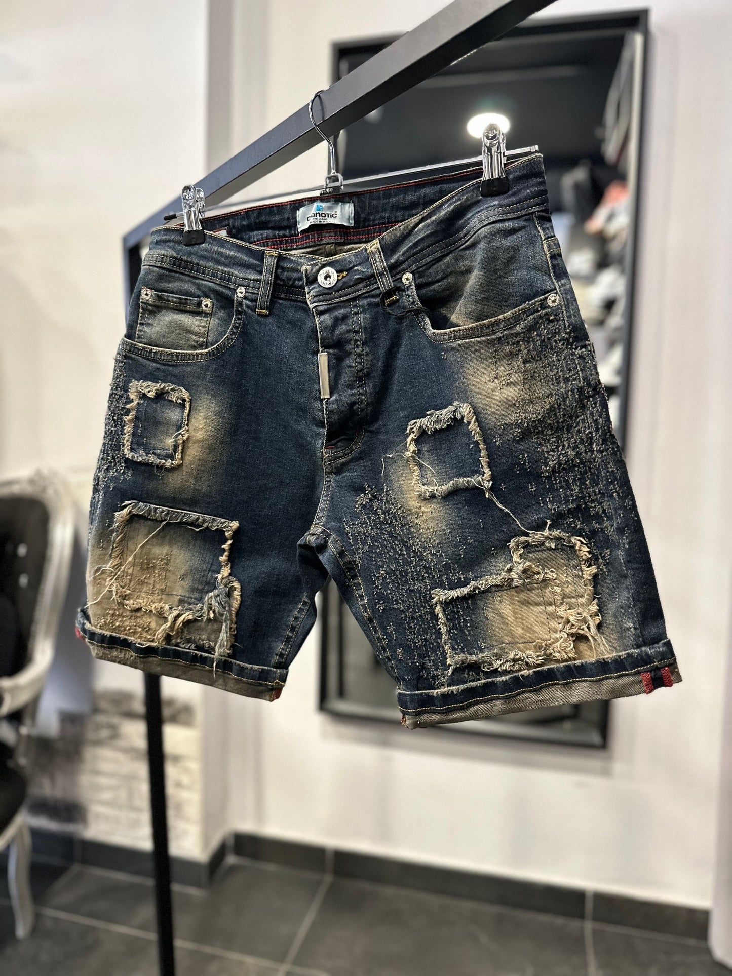 SHORT 472 BLU SABBIATO - Short uomo - CIANOTIC