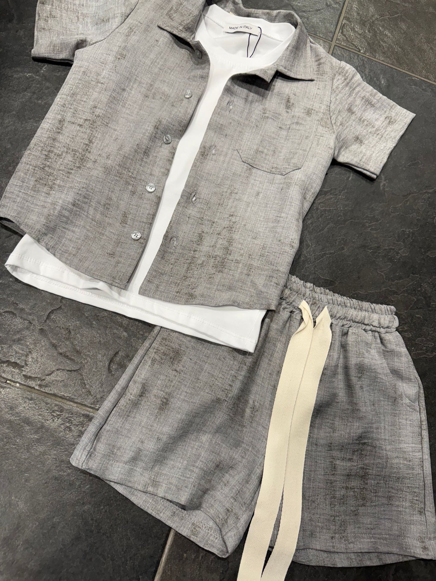 1059 COORDINATO BIMBO GRIGIO - Coordinato bimbo/junior -