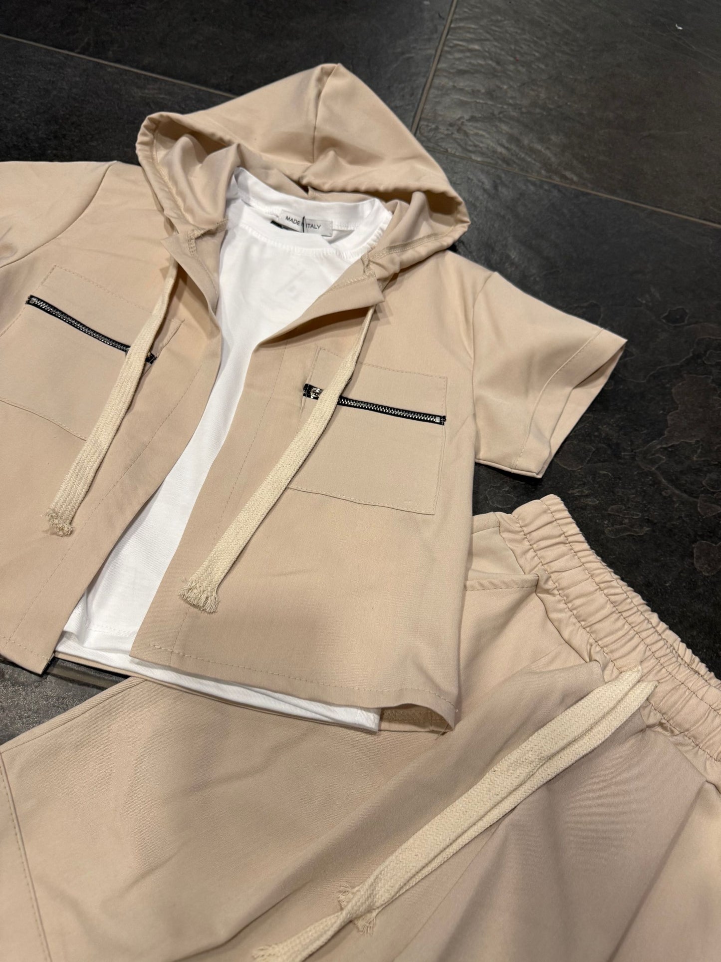 1085 COORDINATO BIMBO BEIGE - Coordinato bimbo/junior -