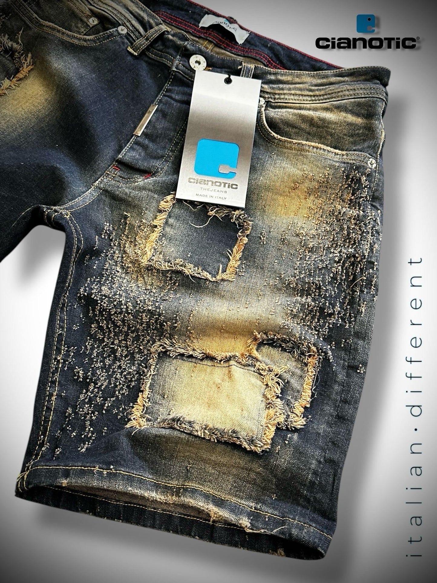 SHORT 472 BLU SABBIATO - Short uomo - CIANOTIC