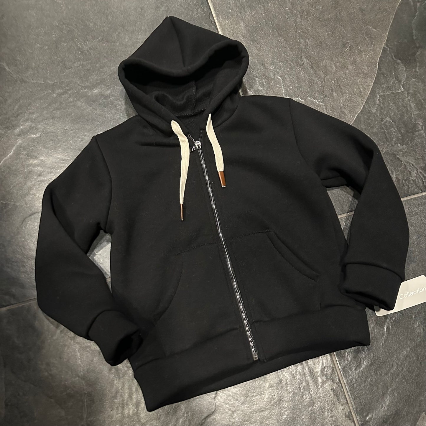 FELPA CON ZIP BIMBO NERO - Felpe bambino - new collection