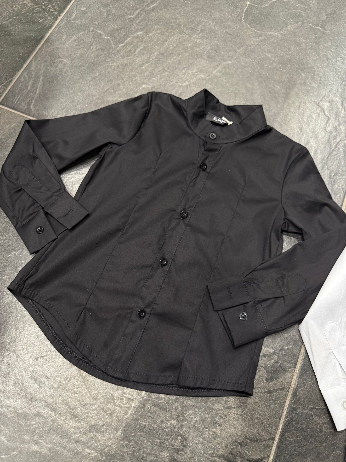 1058 CAMICIA BIMBO NERA - camicia bimbo -