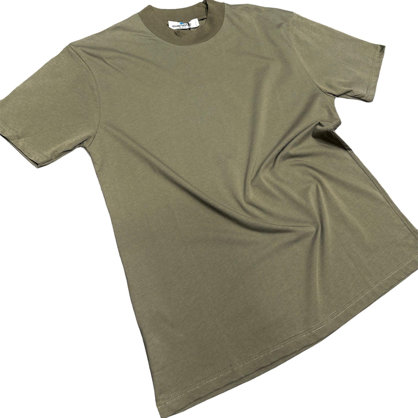 T/COLLO ALTO REGULAR VERDE MILITARE - T-shirt uomo - CIANOTIC