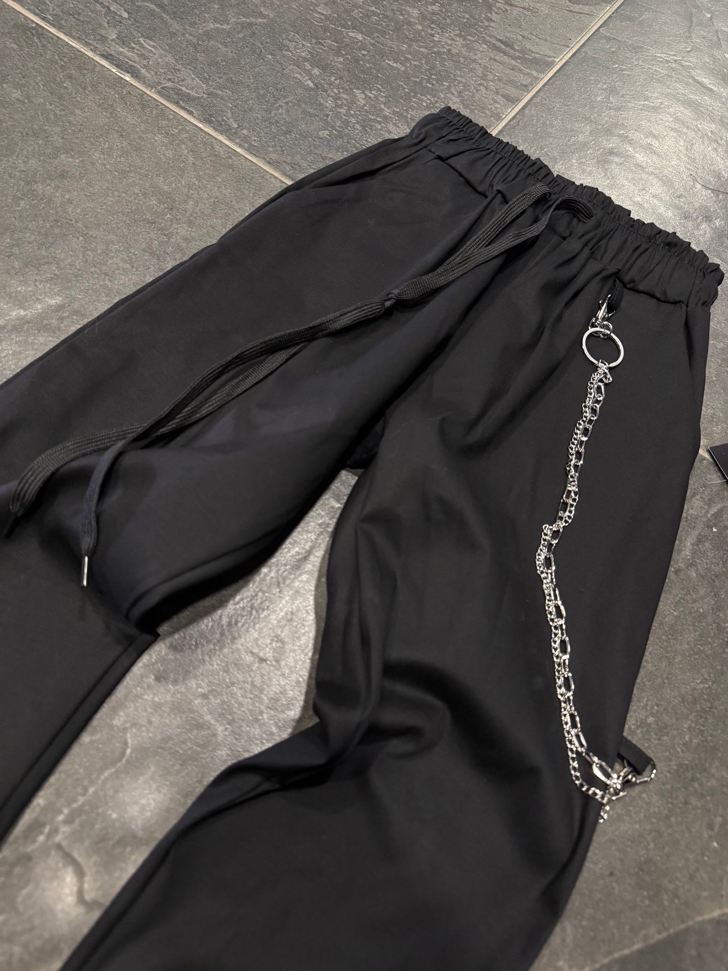 2828 PANTALONE NERO BIMBO - Pantaloni bimbo -