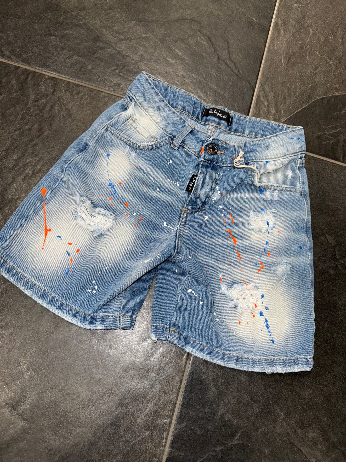 j288 SHORT JEANS CHIARO - short bimbo - IO CHICO