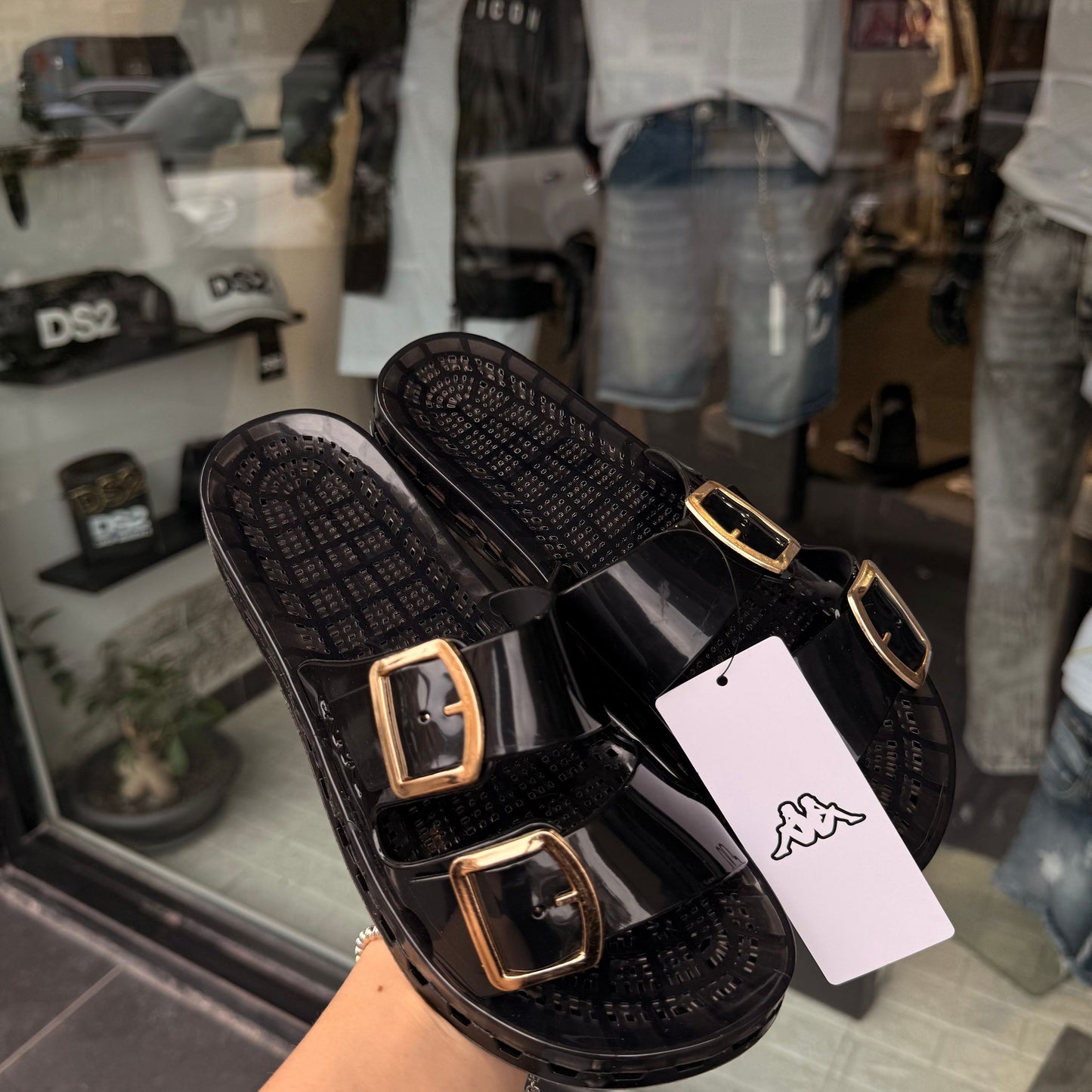 CIABATTE KAPPA NERE - Ciabatte donna -