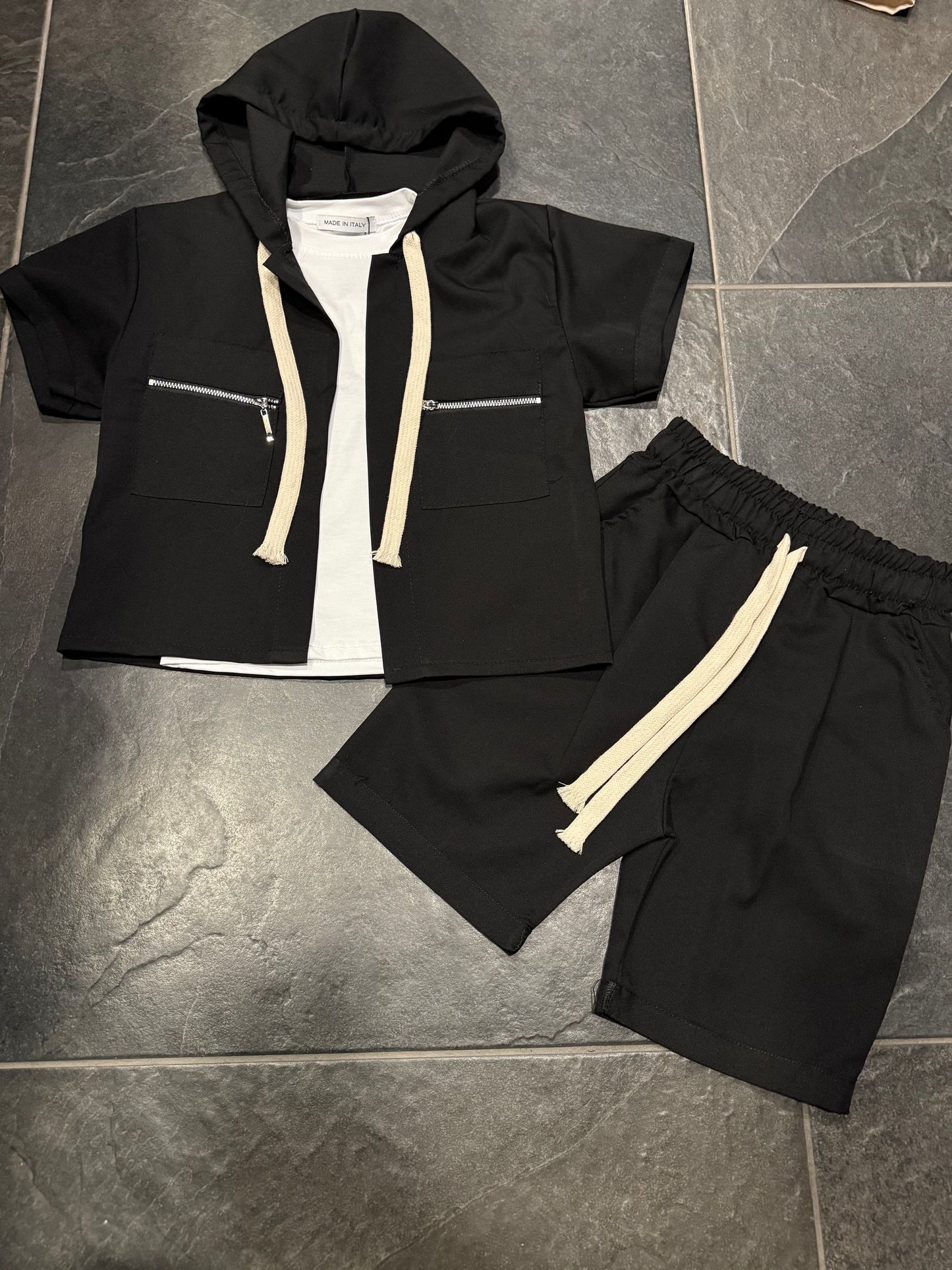 1085 COORDINATO BIMBO NERO - Coordinato bimbo/junior -