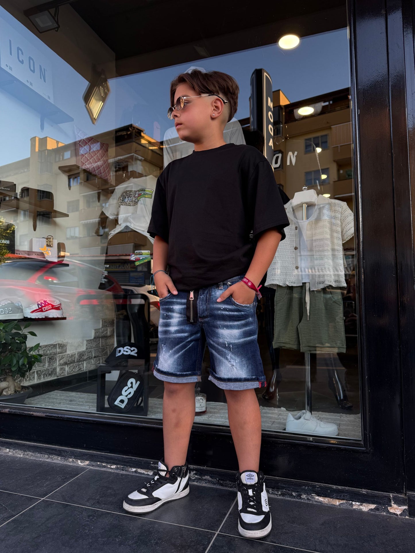 SHORT CB DQ6 BLUE - short bimbo - CIANOTIC
