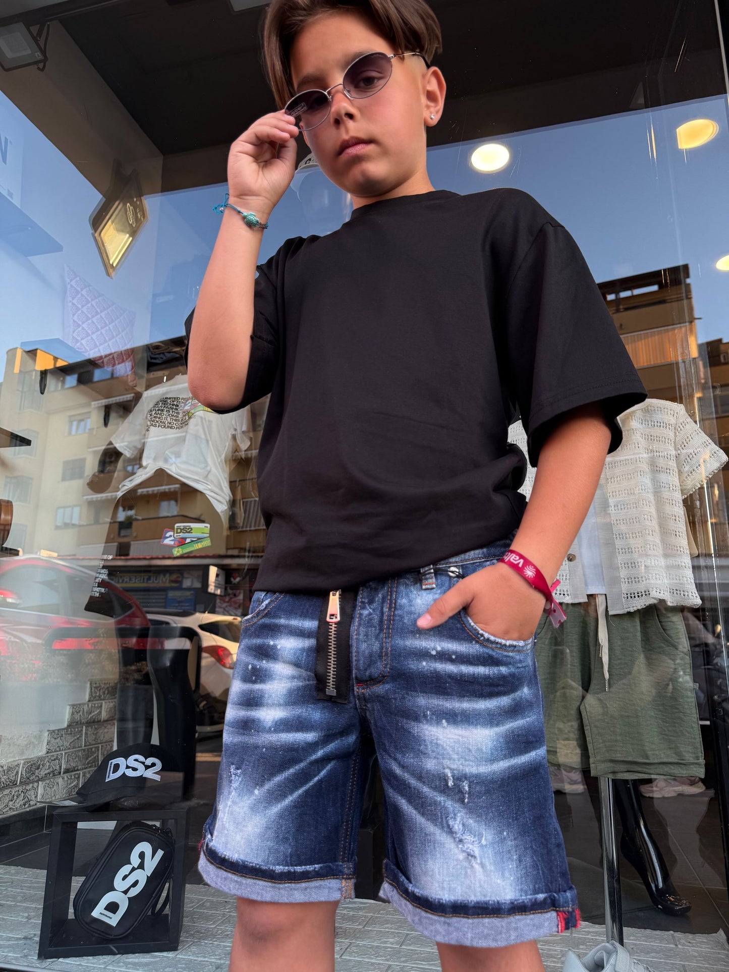 SHORT CB DQ6 BLUE - short bimbo - CIANOTIC