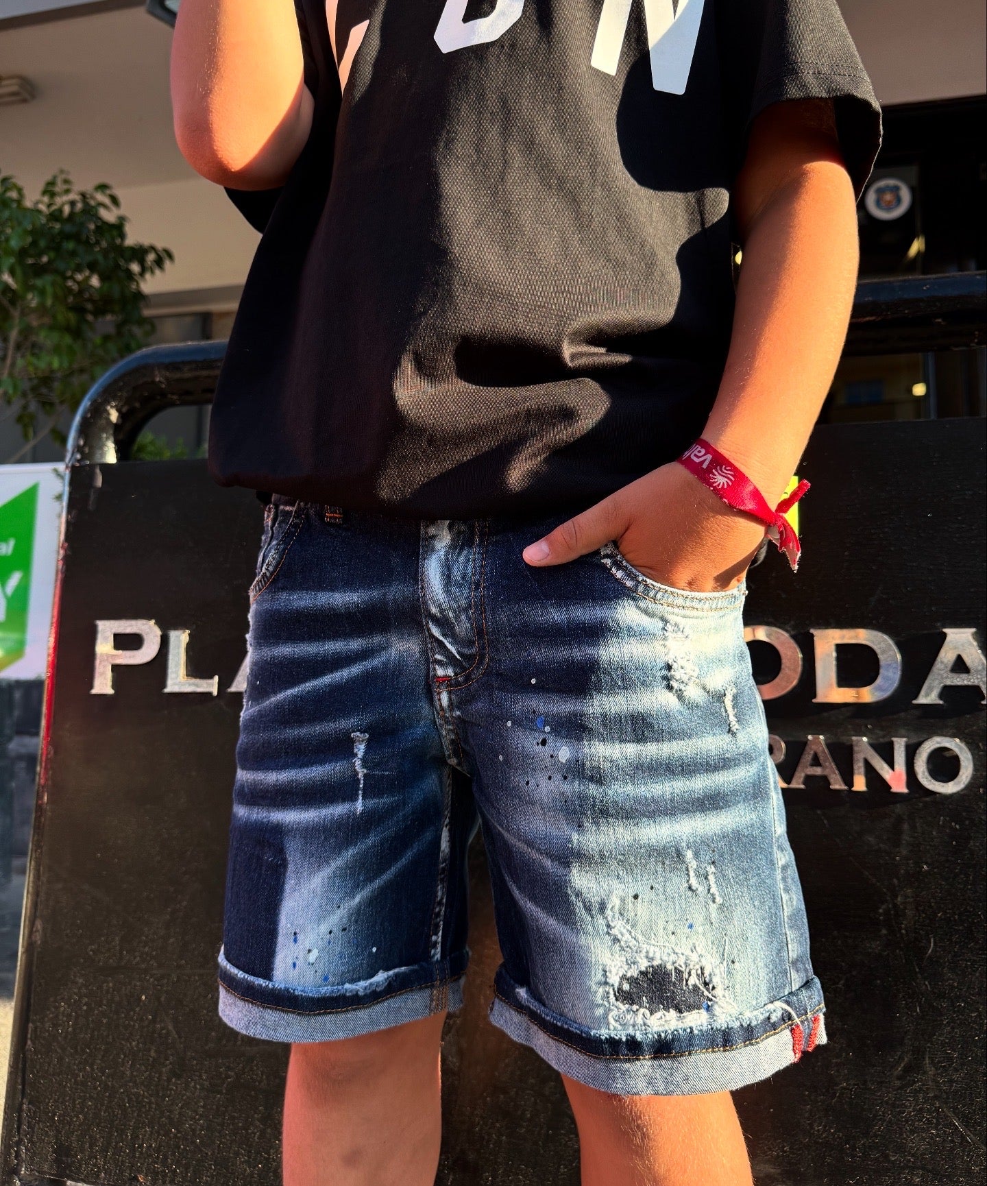 CB DQ4 BLU - short bimbo - CIANOTIC