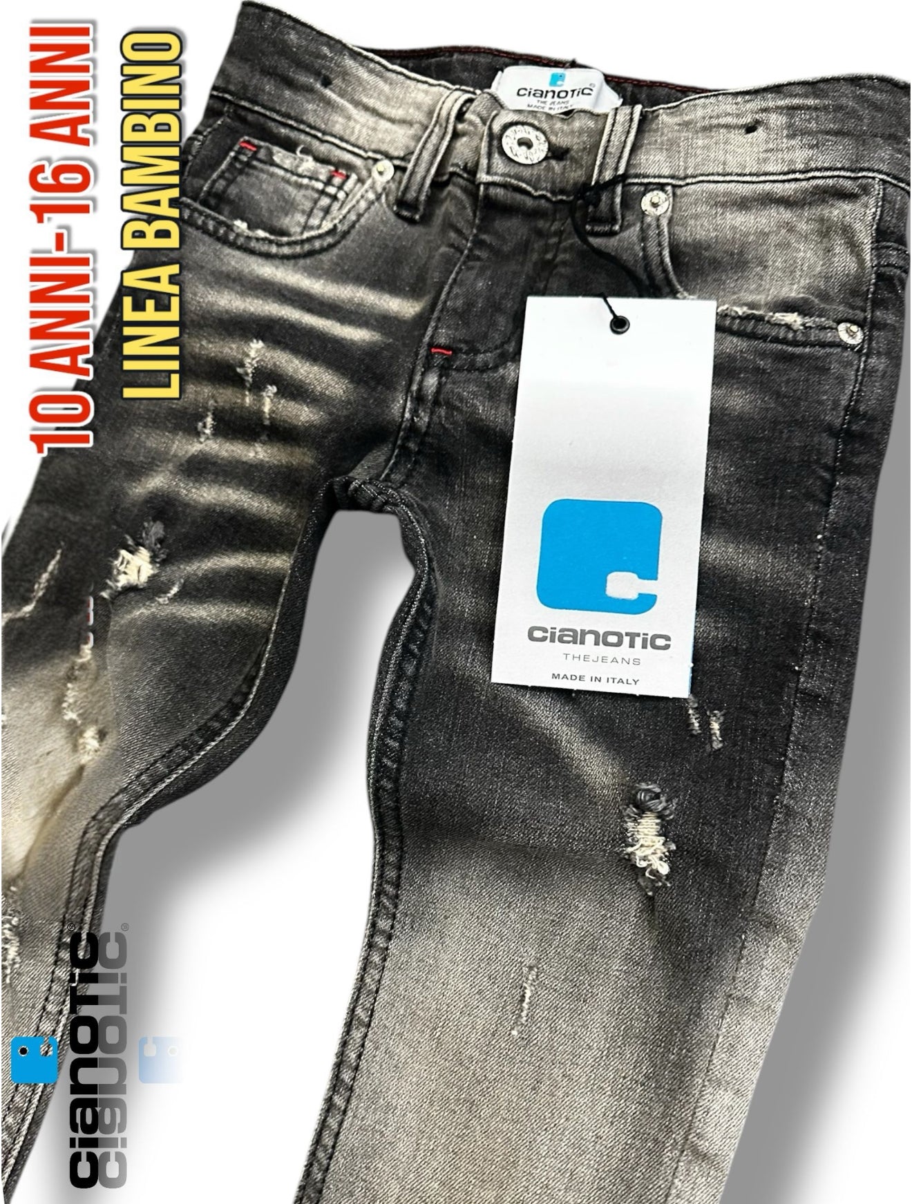 CB PANAMA BLACK - JEANS BIMBO - CIANOTIC
