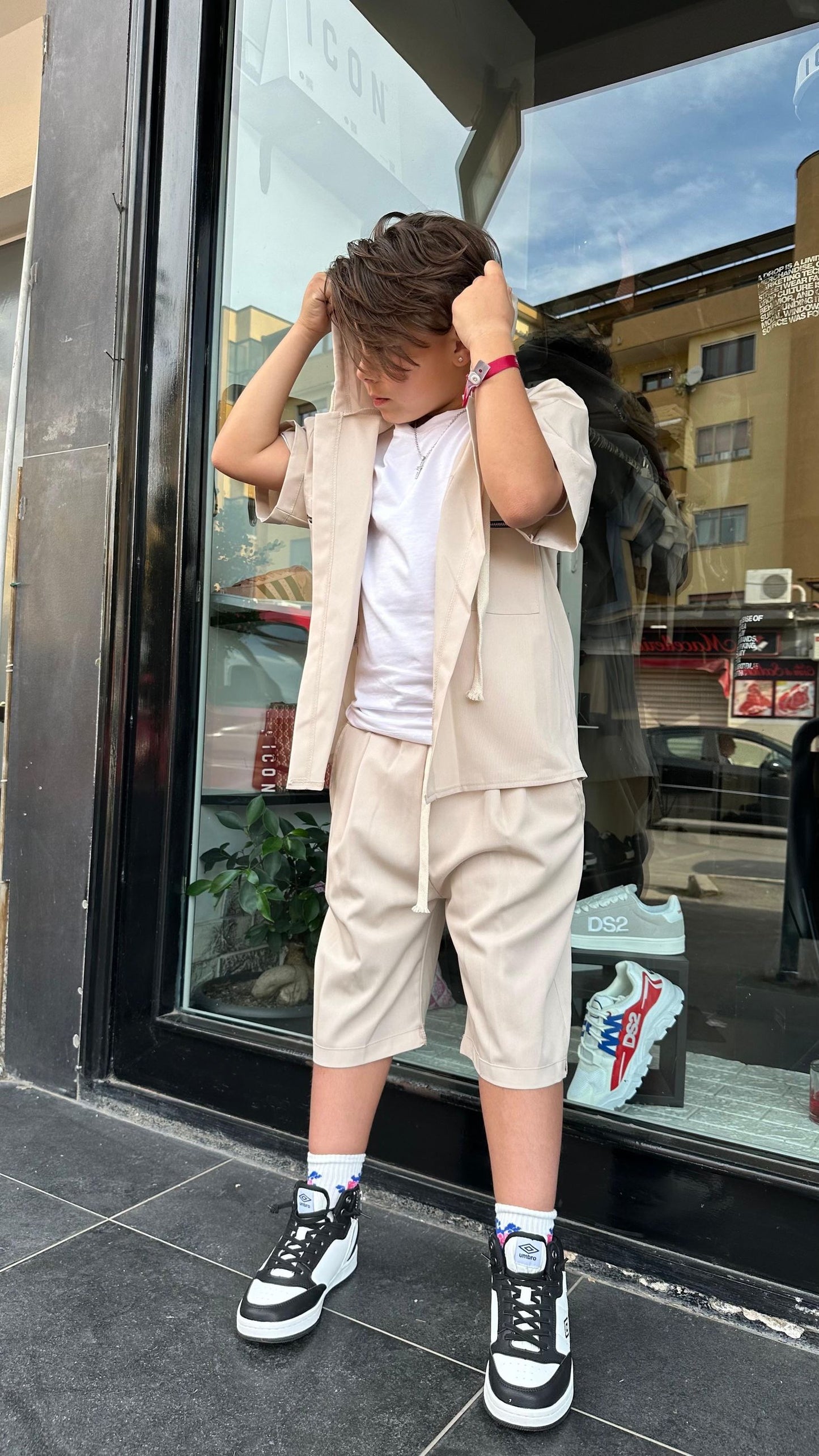 1085 COORDINATO BIMBO BEIGE - Coordinato bimbo/junior -
