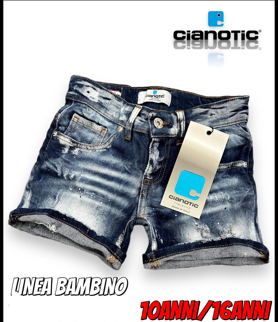 CB Z6 BLUE SHORT BIMBO - short bimbo - CIANOTIC