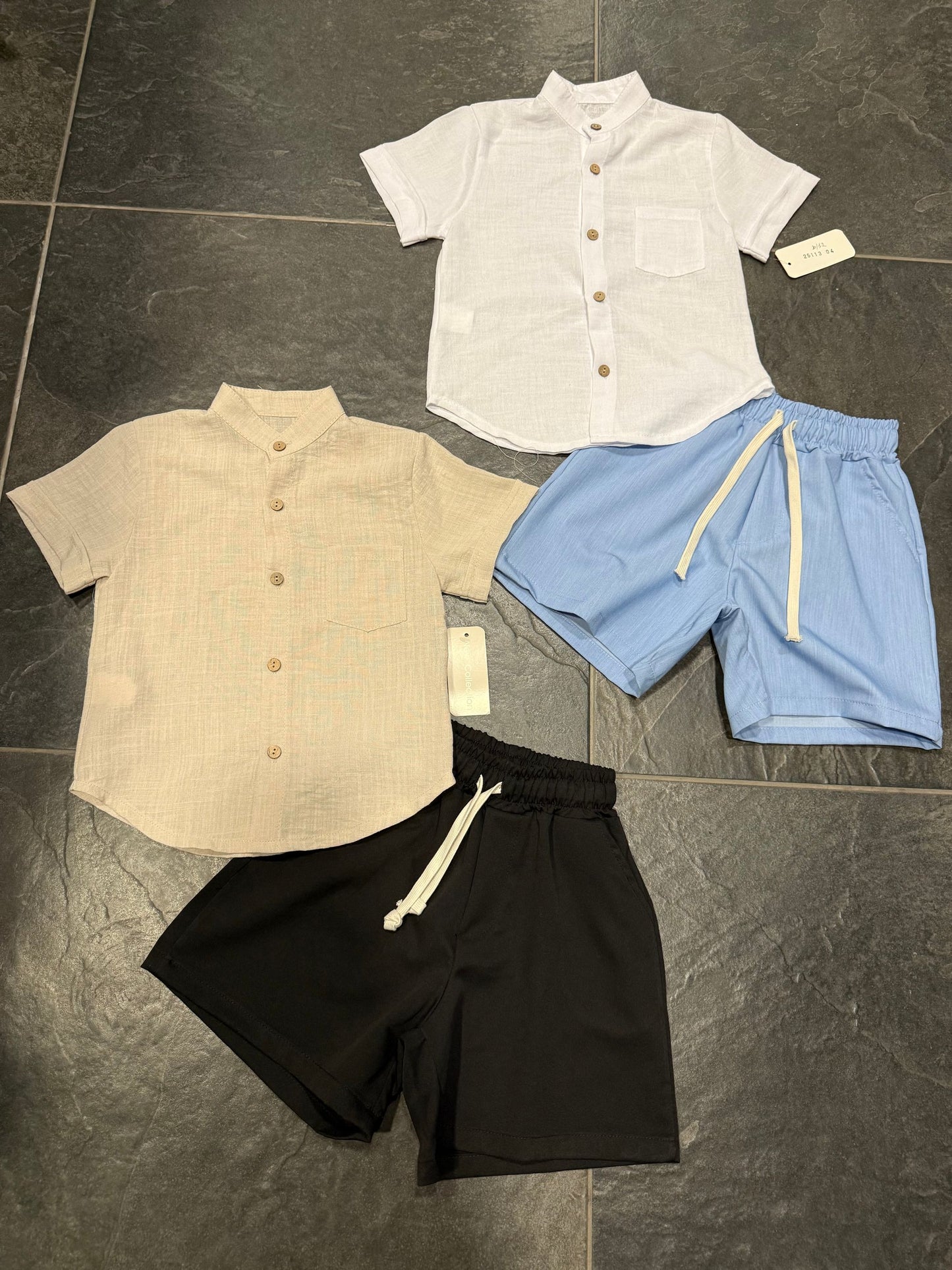 25113 CAMICIA LINO BIANCA - camicia bimbo -