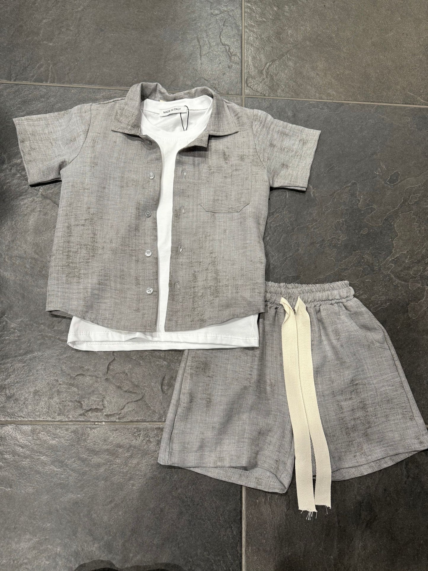 1059 COORDINATO BIMBO GRIGIO - Coordinato bimbo/junior -