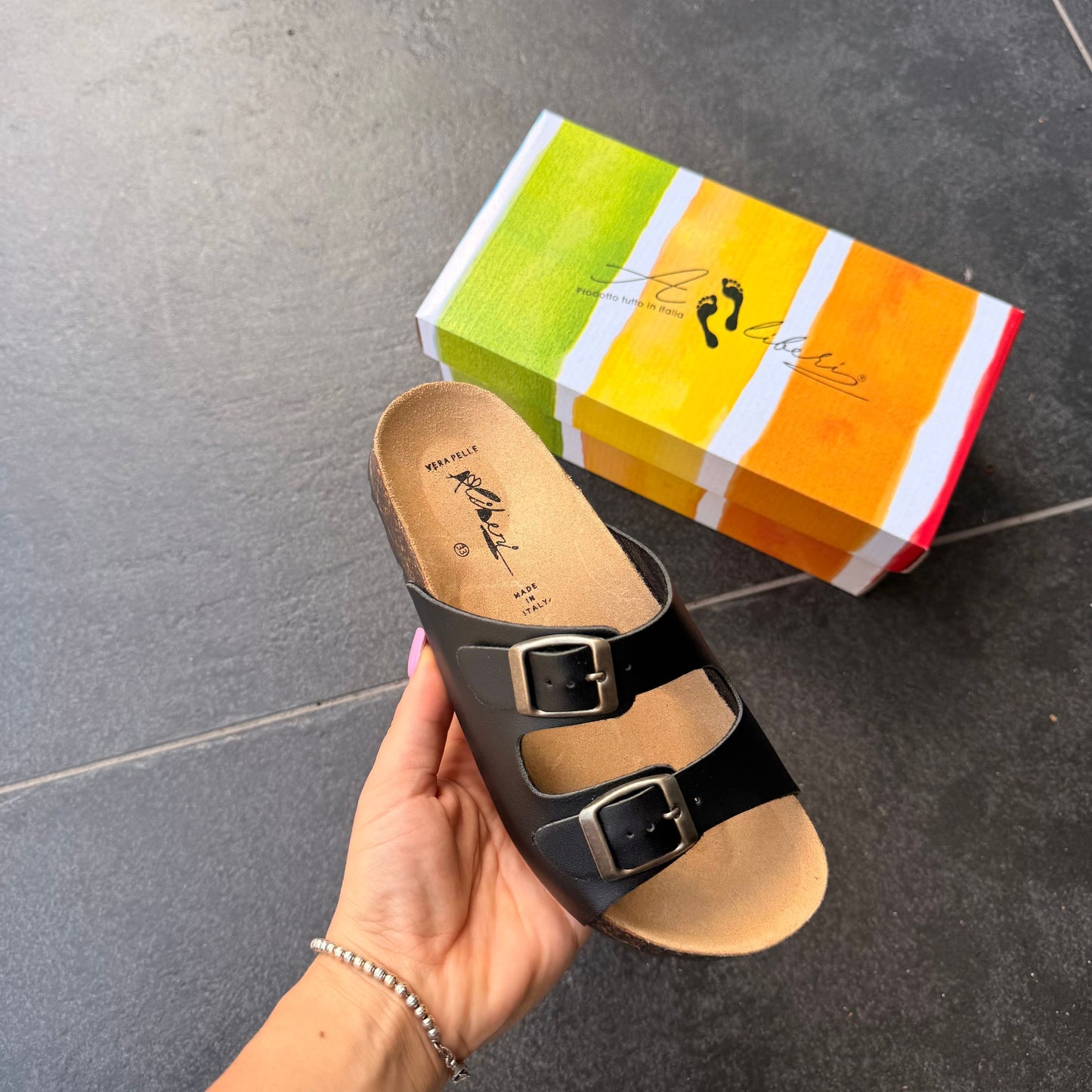 205B SANDALI BIMBI NERA - ciabatte bimbo -