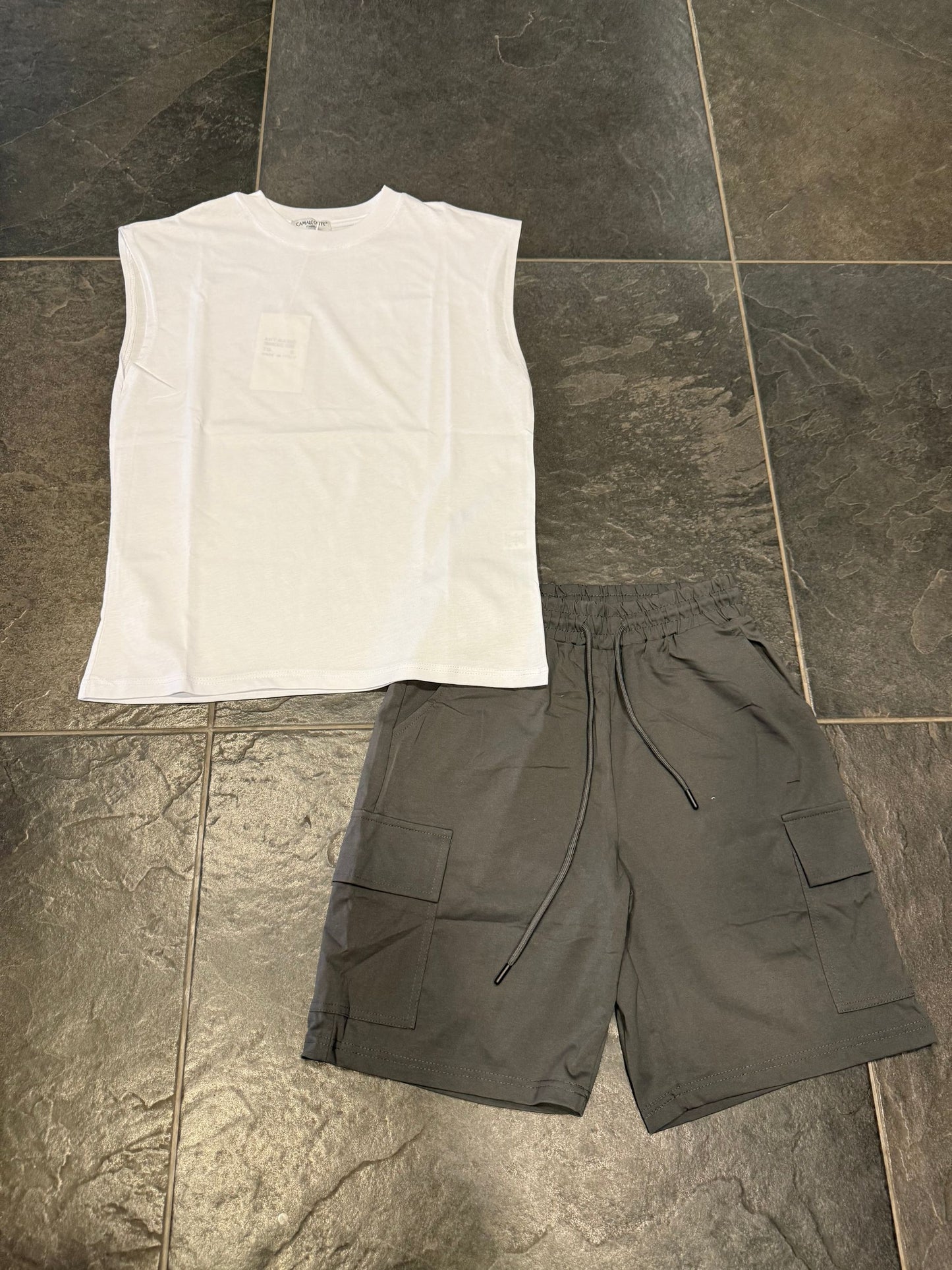 DA009 BERMUDA UOMO GRIGIO - bermuda uomo -