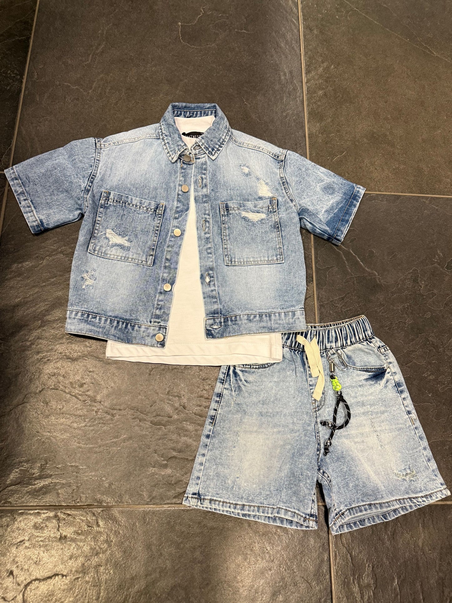 ST-9922 COORDINATO JEANS SCURO - Coordinato bimbo/junior -