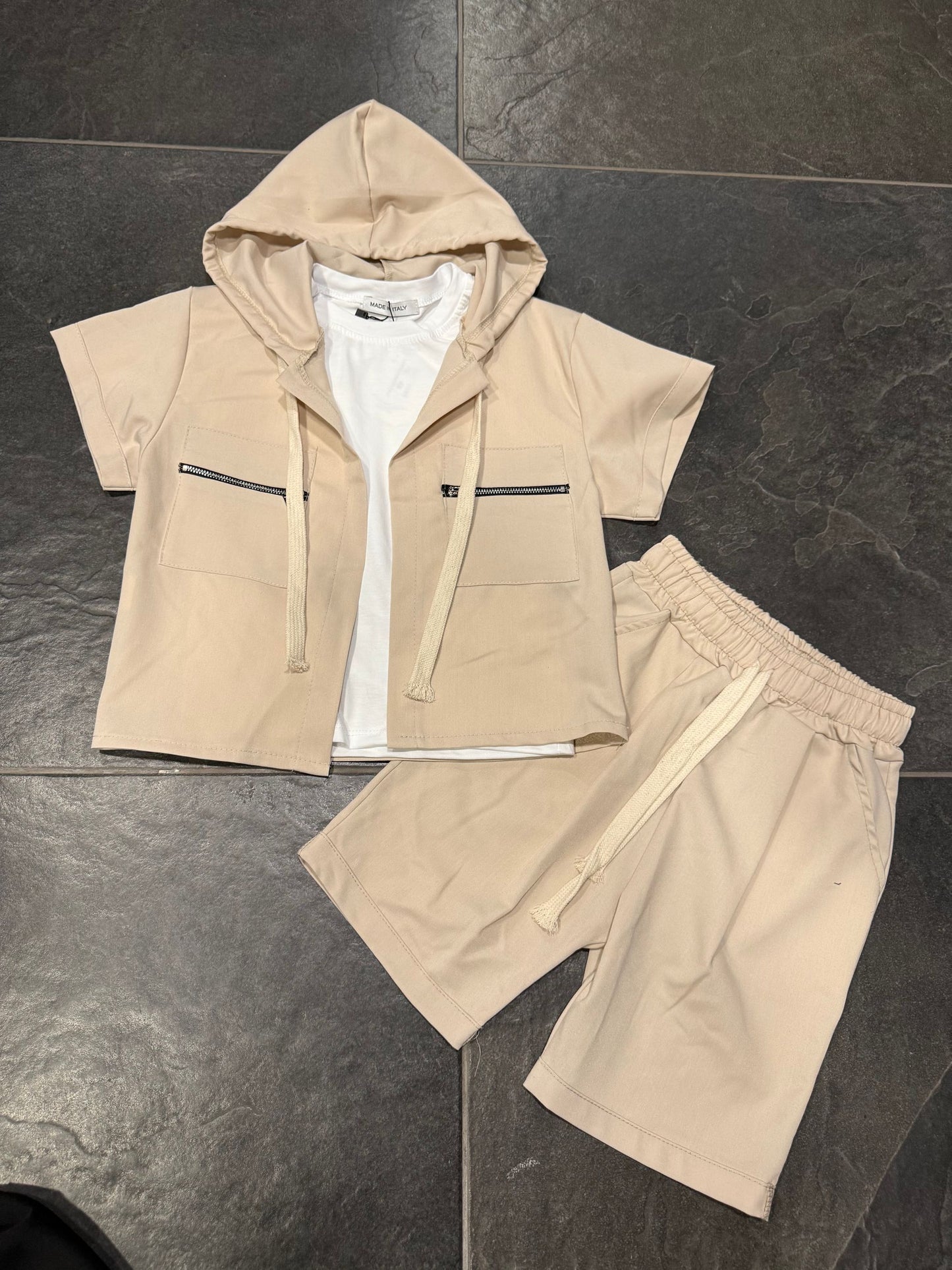 1085 COORDINATO BIMBO BEIGE - Coordinato bimbo/junior -