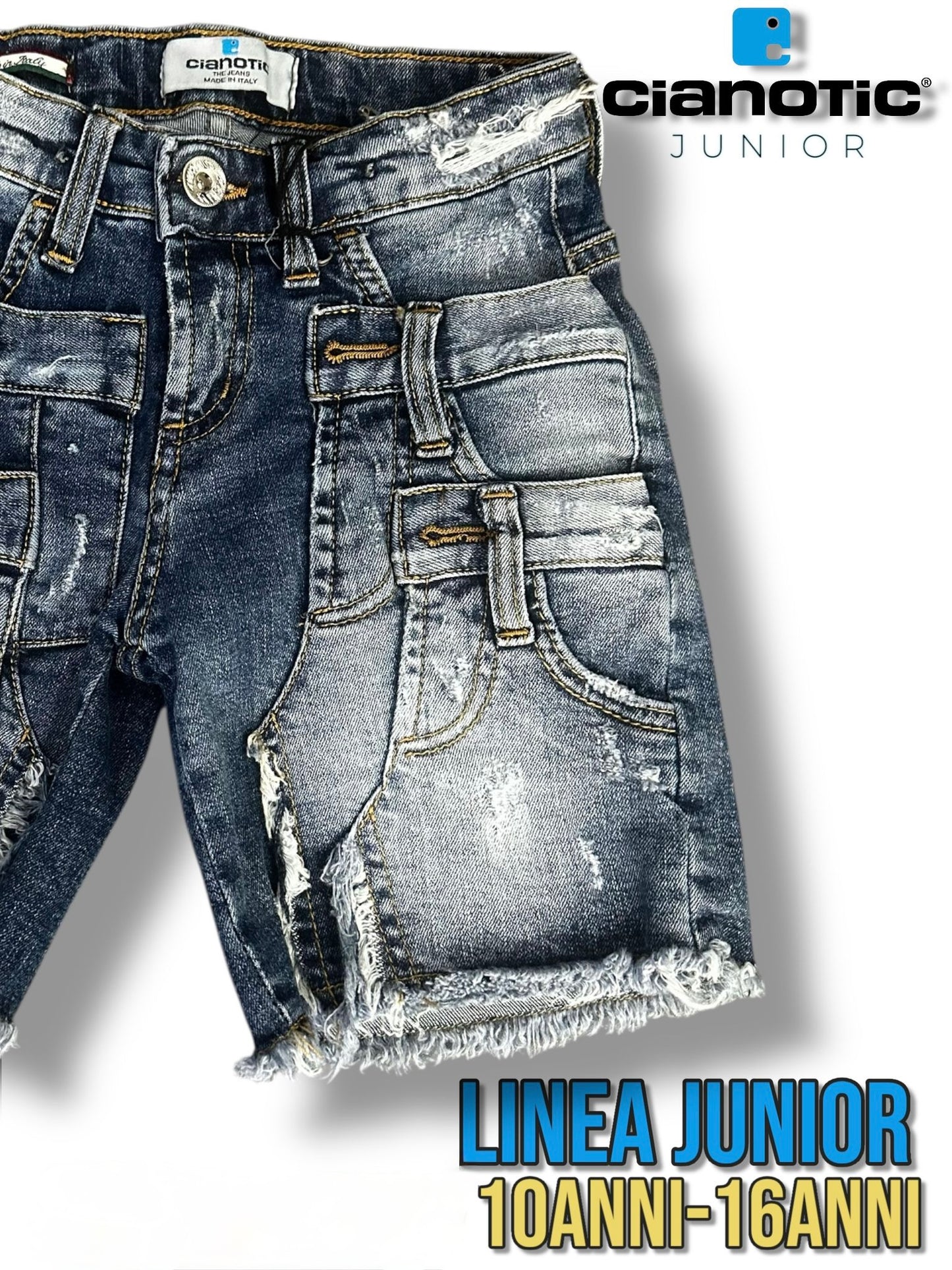 SHORT CB DARK FADE DOUBLE BLUE - short bimbo - CIANOTIC