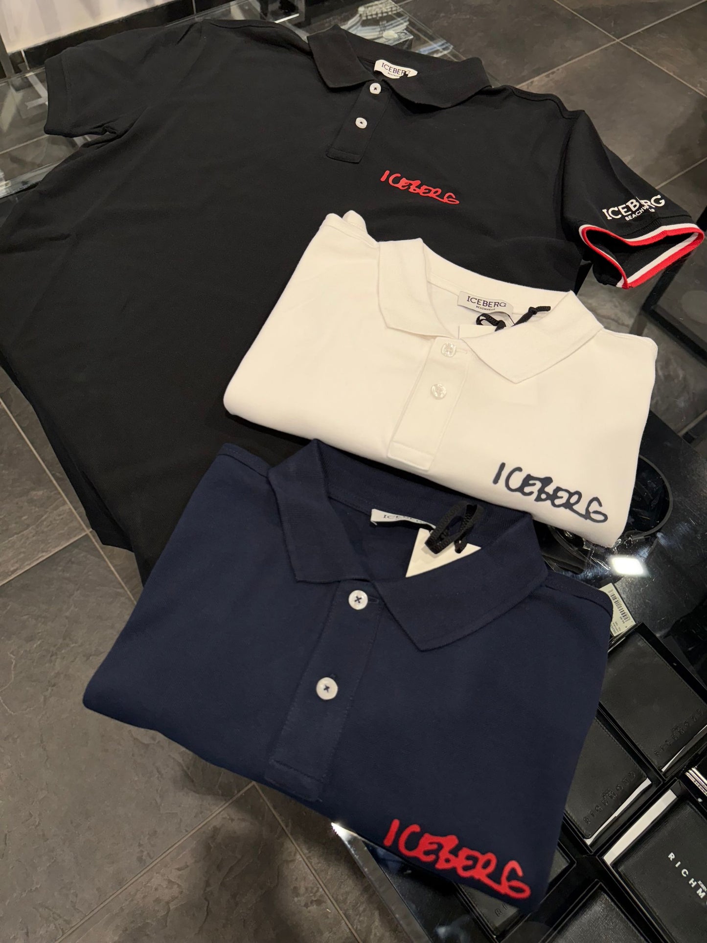 ICE4MPL01 POLO ICEBERG BLU NAVY - T-Shirt e Polo - ICEBERG