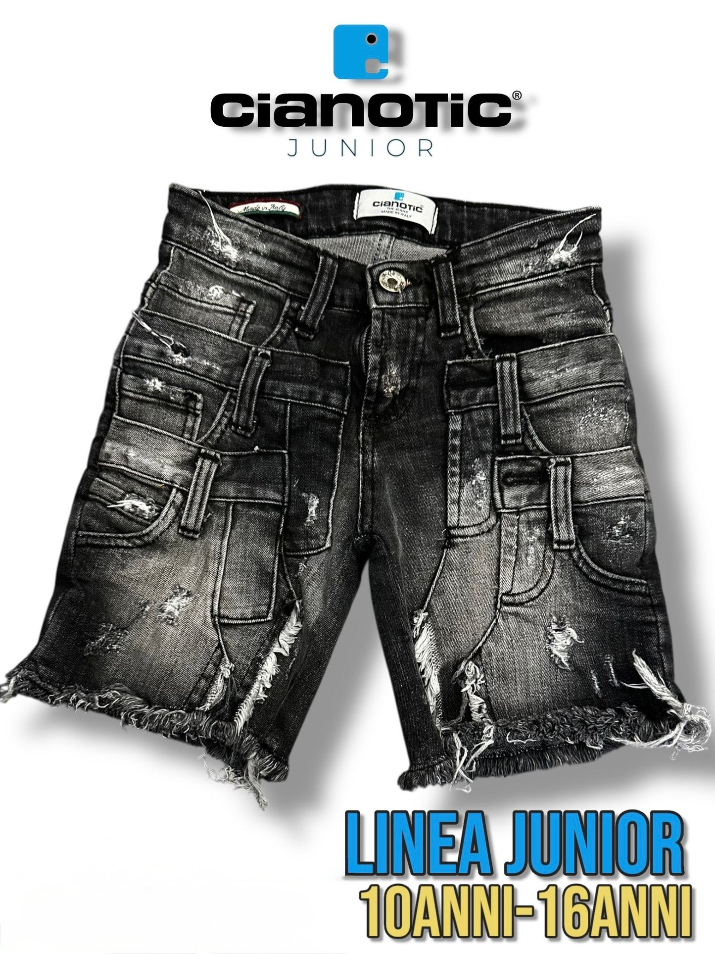 SHORT CB DARK FADE DOUBLE BLACK - short bimbo - CIANOTIC