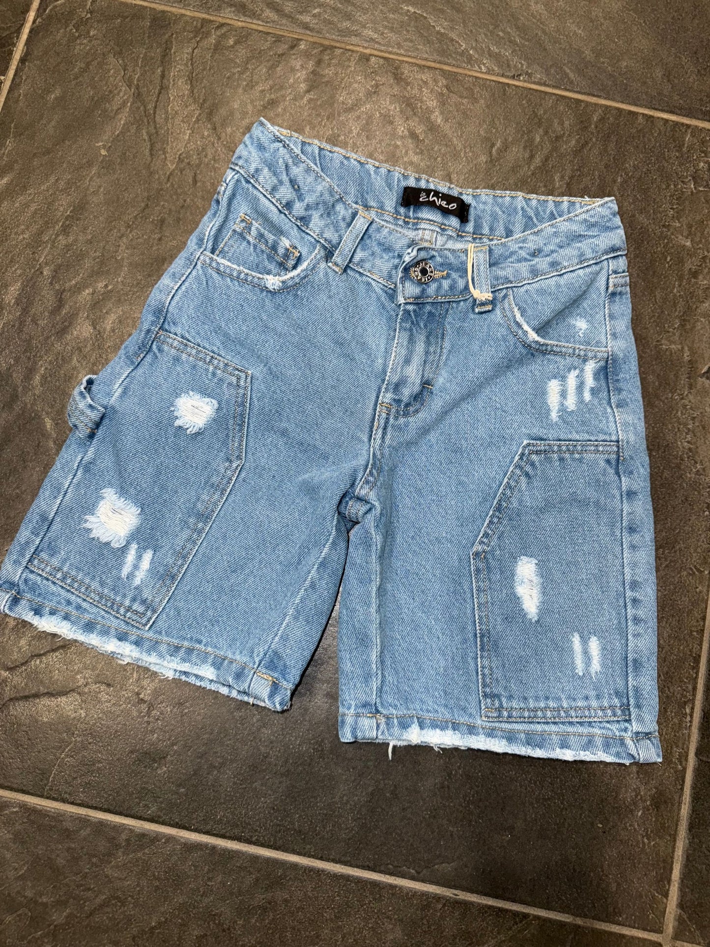 J368 SHORT JEANS CHIARO - short bimbo - IO CHICO