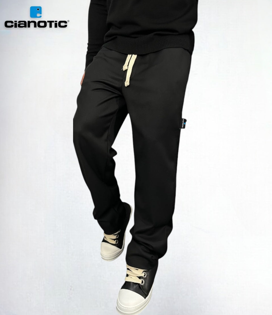 240011 PANTAFASHION NERO - pantalone uomo - CIANOTIC