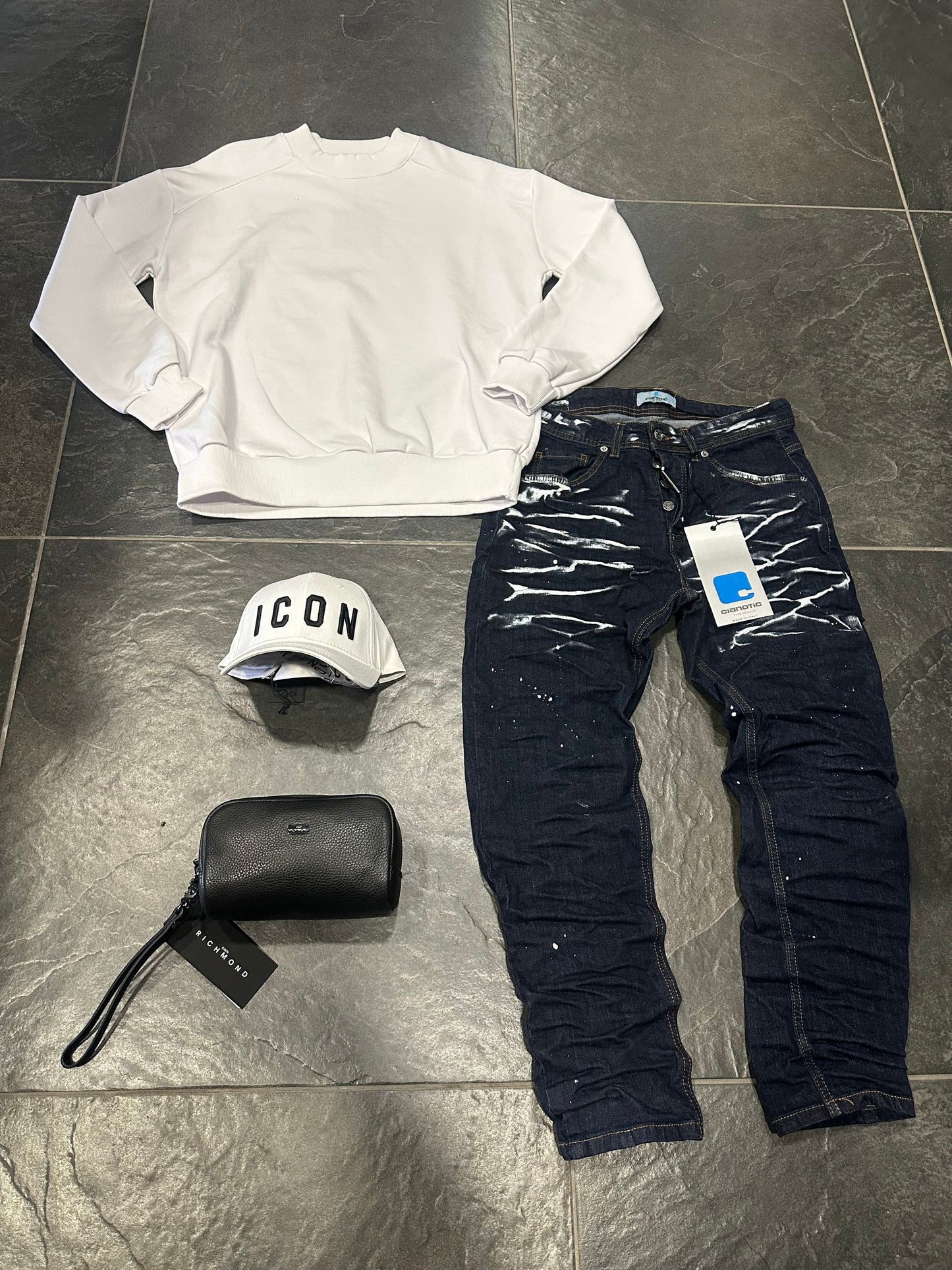 M237 FELPA BIANCA - Felpe uomo - MARCO HOMME