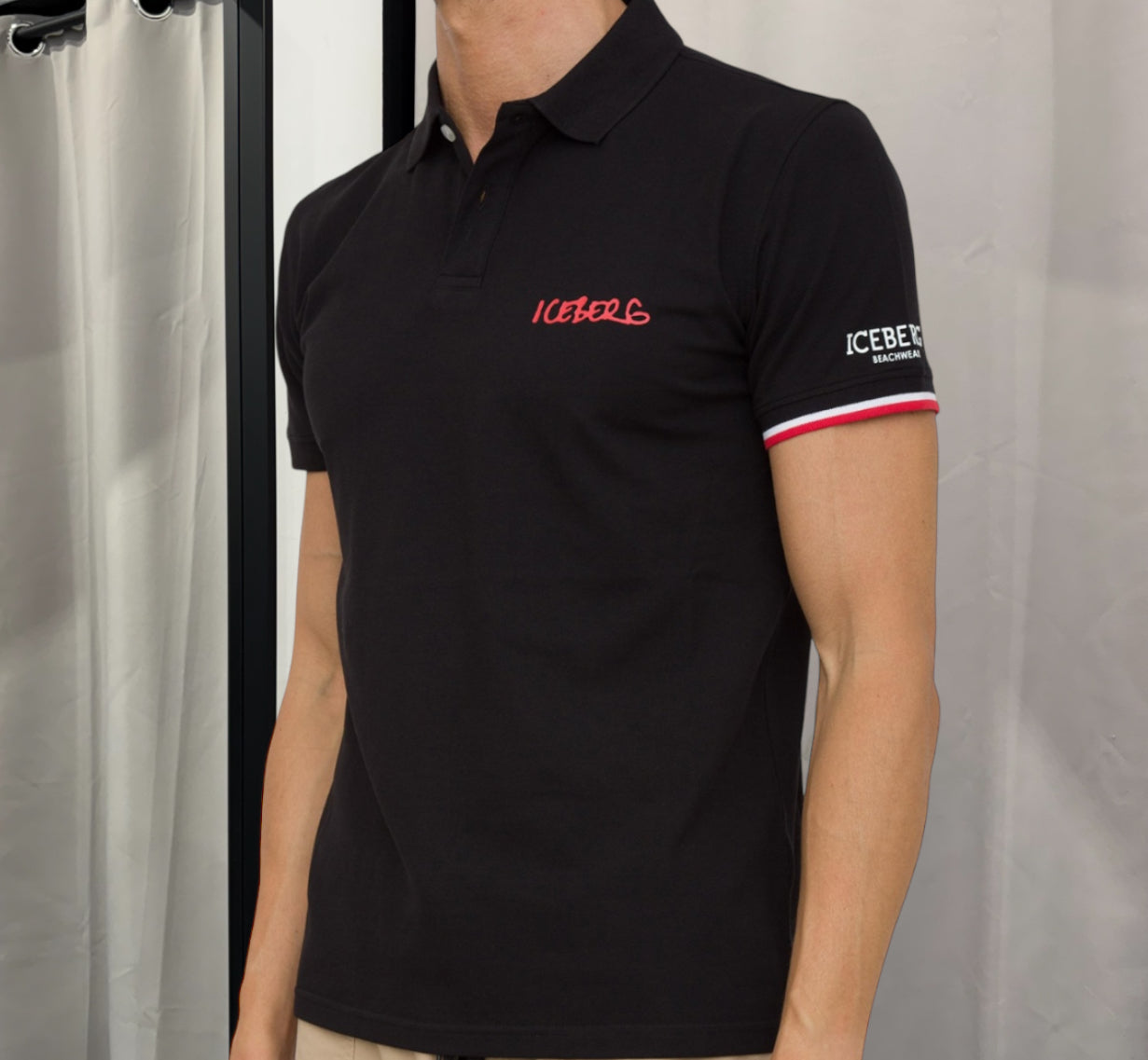 ICE4MPL01 POLO ICEBERG NERA - T-Shirt e Polo - ICEBERG