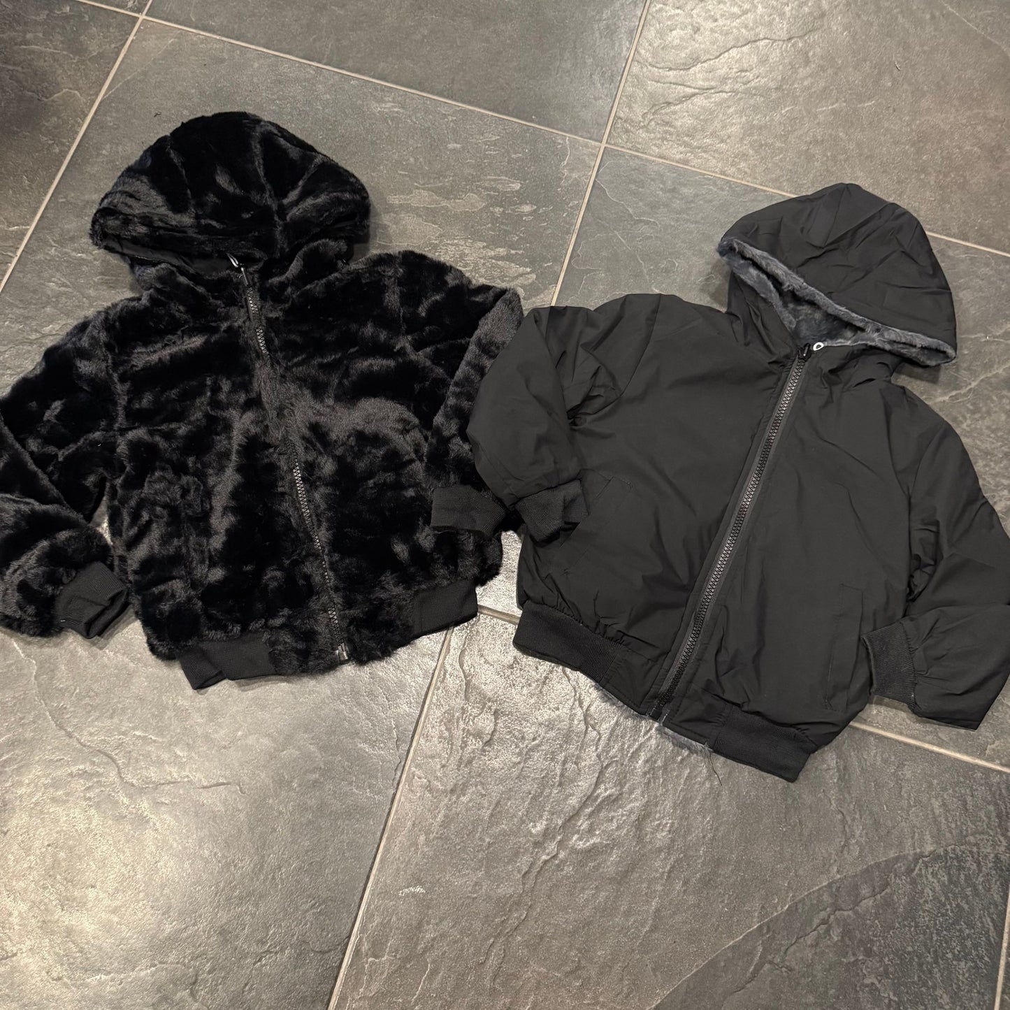 F-196 GIUBBINO REVERSIBILE BIMBO NERO/GRIGIO - GIUBBINO BIMBO -