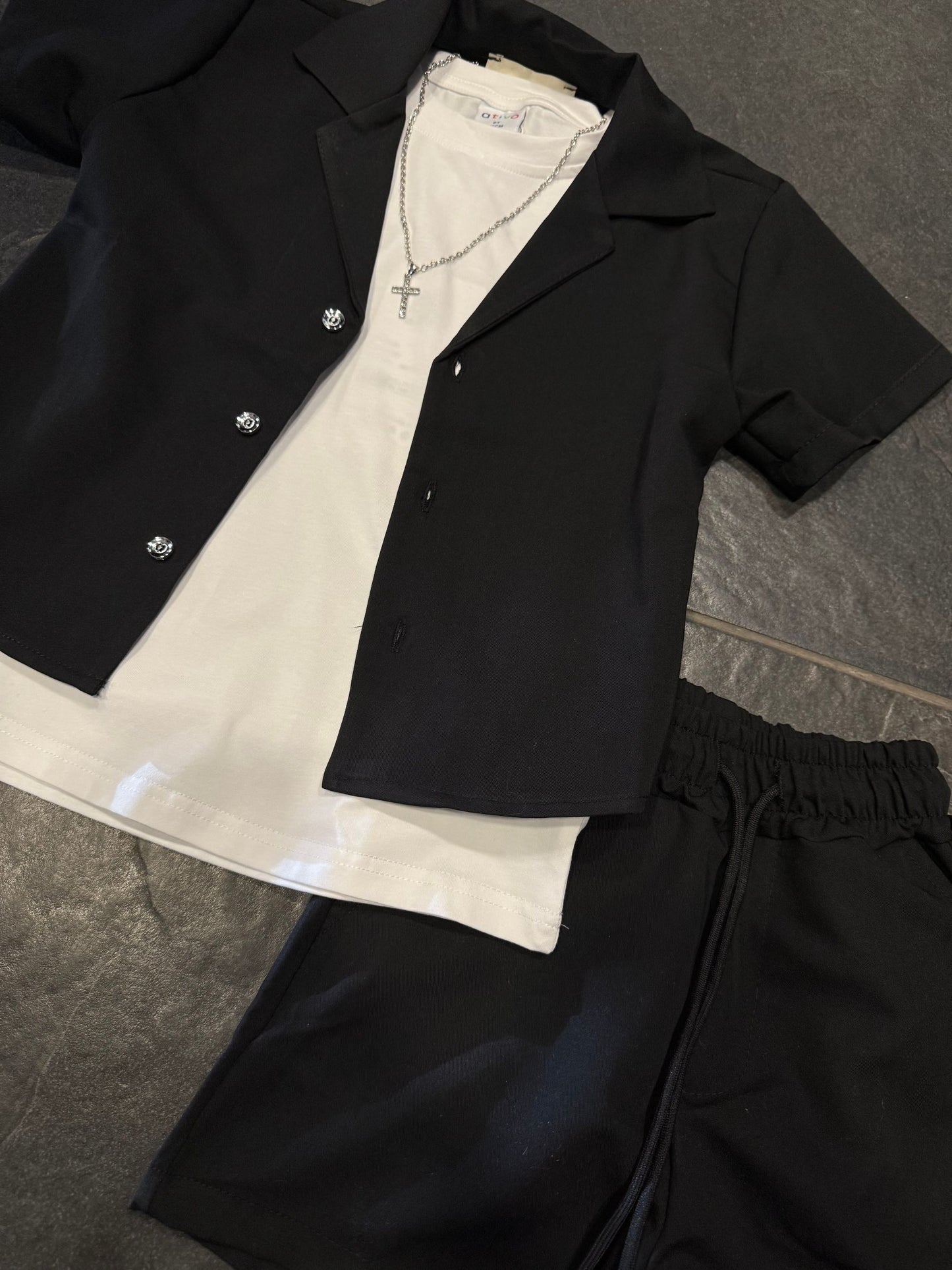 CORDSET CALIFORNIA NERO - Coordinato bimbo/junior - BROTHERS
