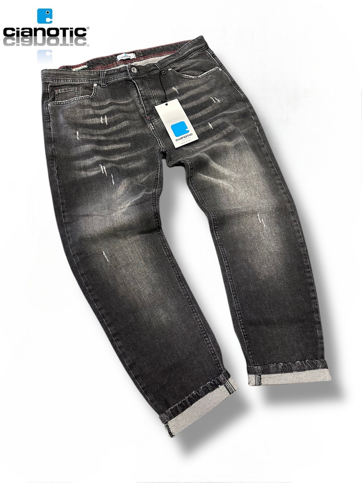 BRANDO BLACK MAX - Jeans uomo - CIANOTIC