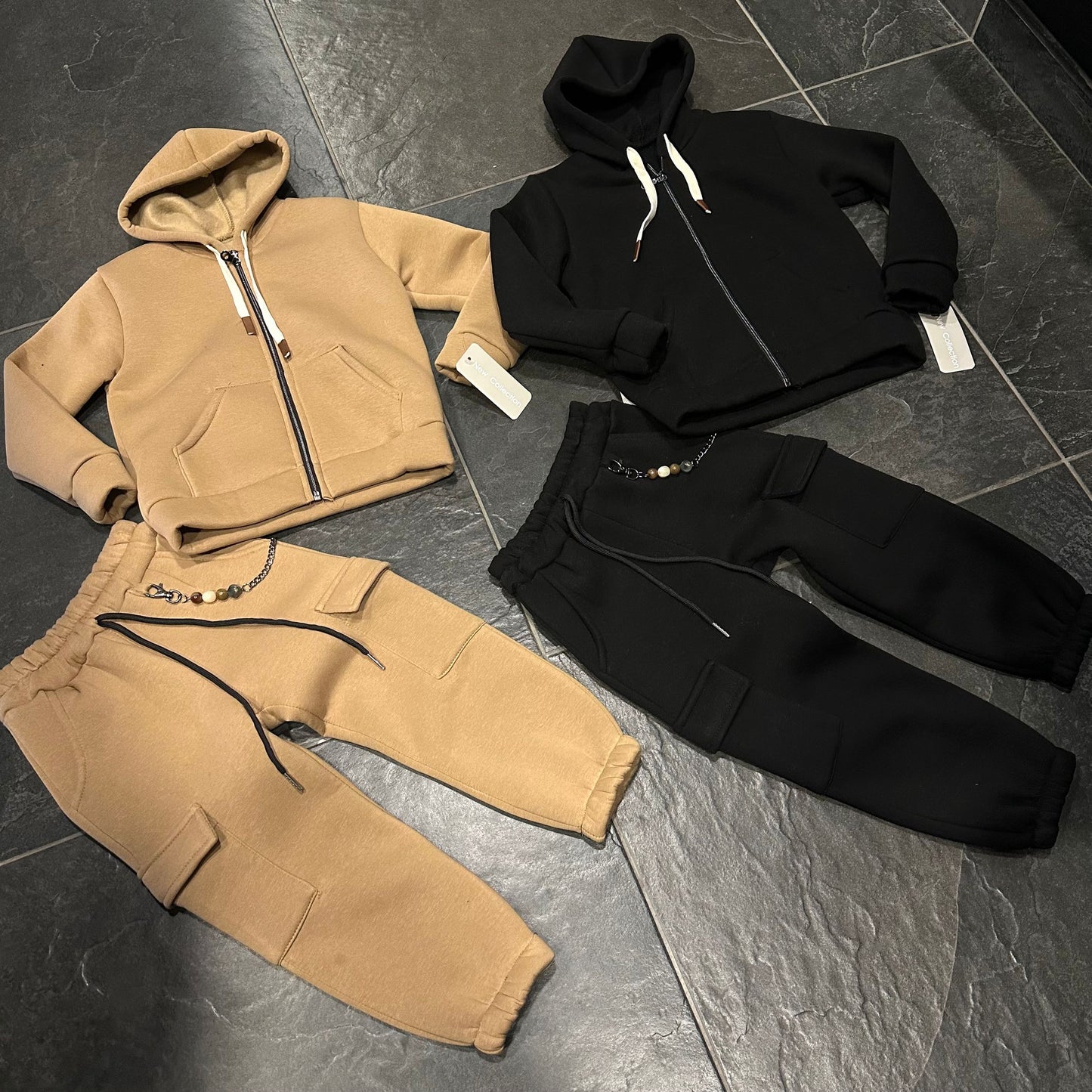 FELPA CON ZIP BIMBO NERO - Felpe bambino - new collection