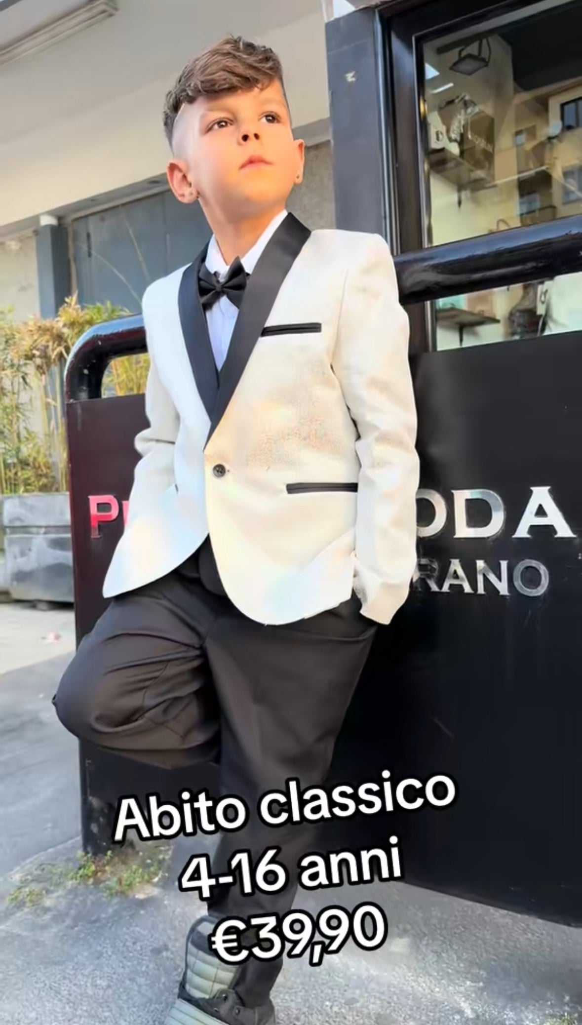 COMPLETO CLASSICO BAMBINO BIANCO - Completi classici bimbo -