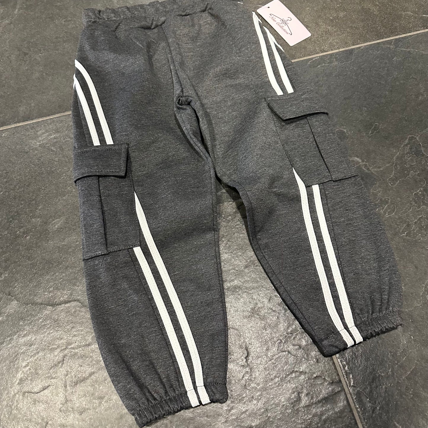 24360 PANTATUTA CARGO GRIGIO - Pantaloni bimbo - new collection